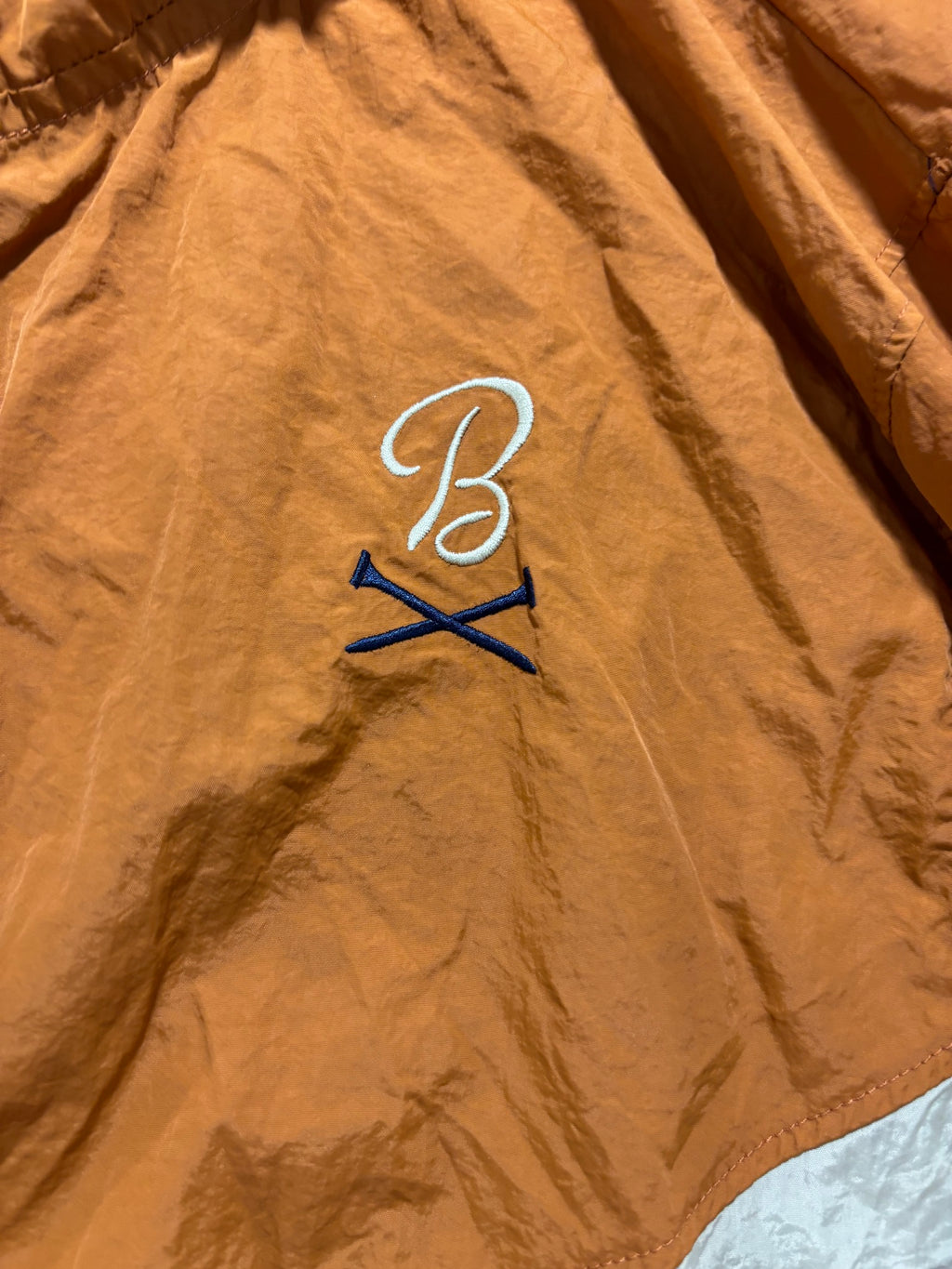 Barstool Sports Large Orange Colorblock Nylon Windbreaker Full-Zip Jacket