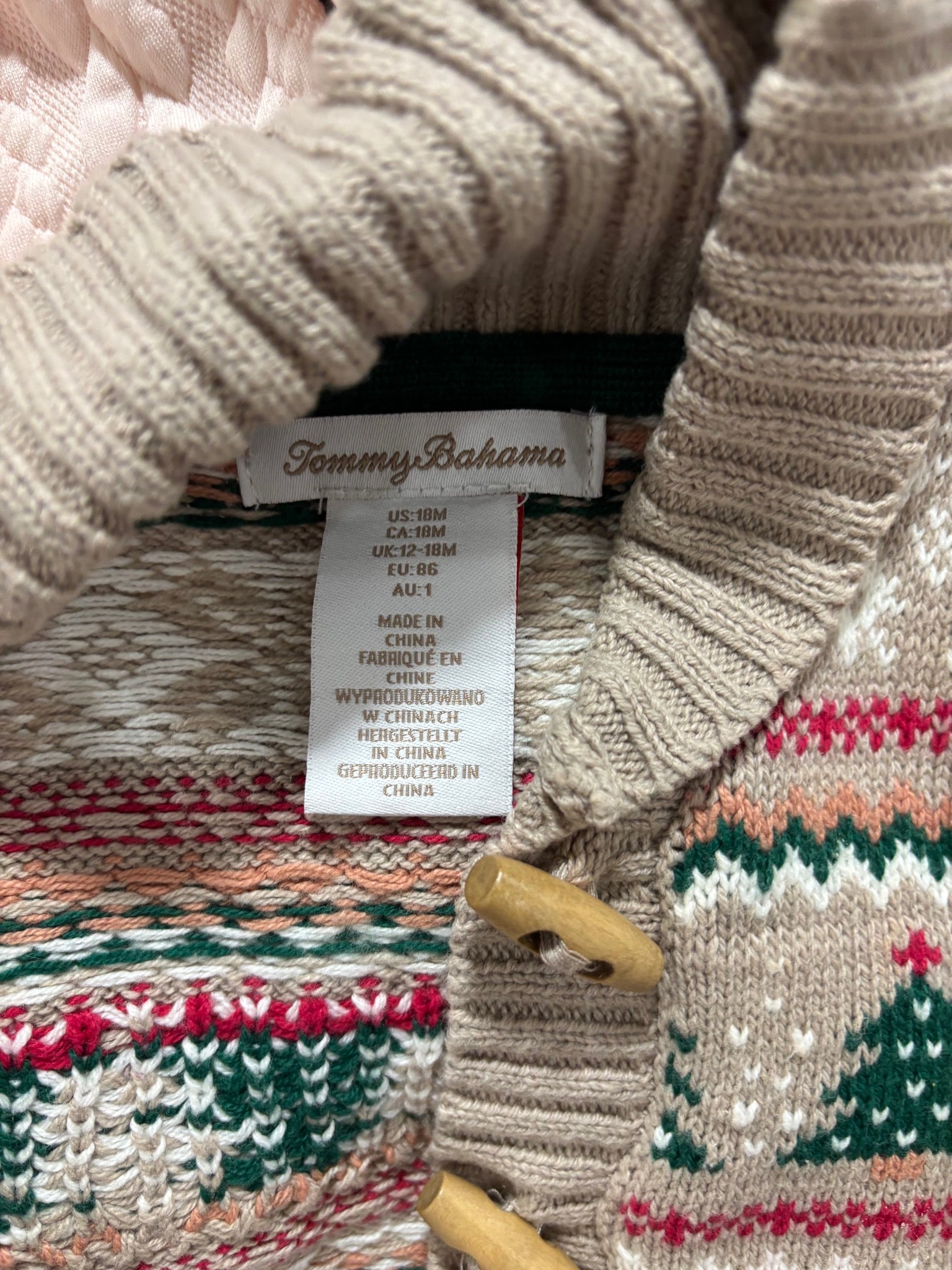 Tommy Bahama 12-18M Girl 5 Pc Holiday Lot Fair Isle Cardigan Coat Tulle Dress PJ