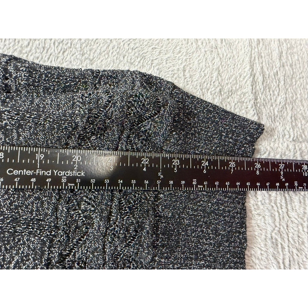Cathy Daniels Sweater Womens M Metallic Knit Turtleneck Chunky Cozy Pullover