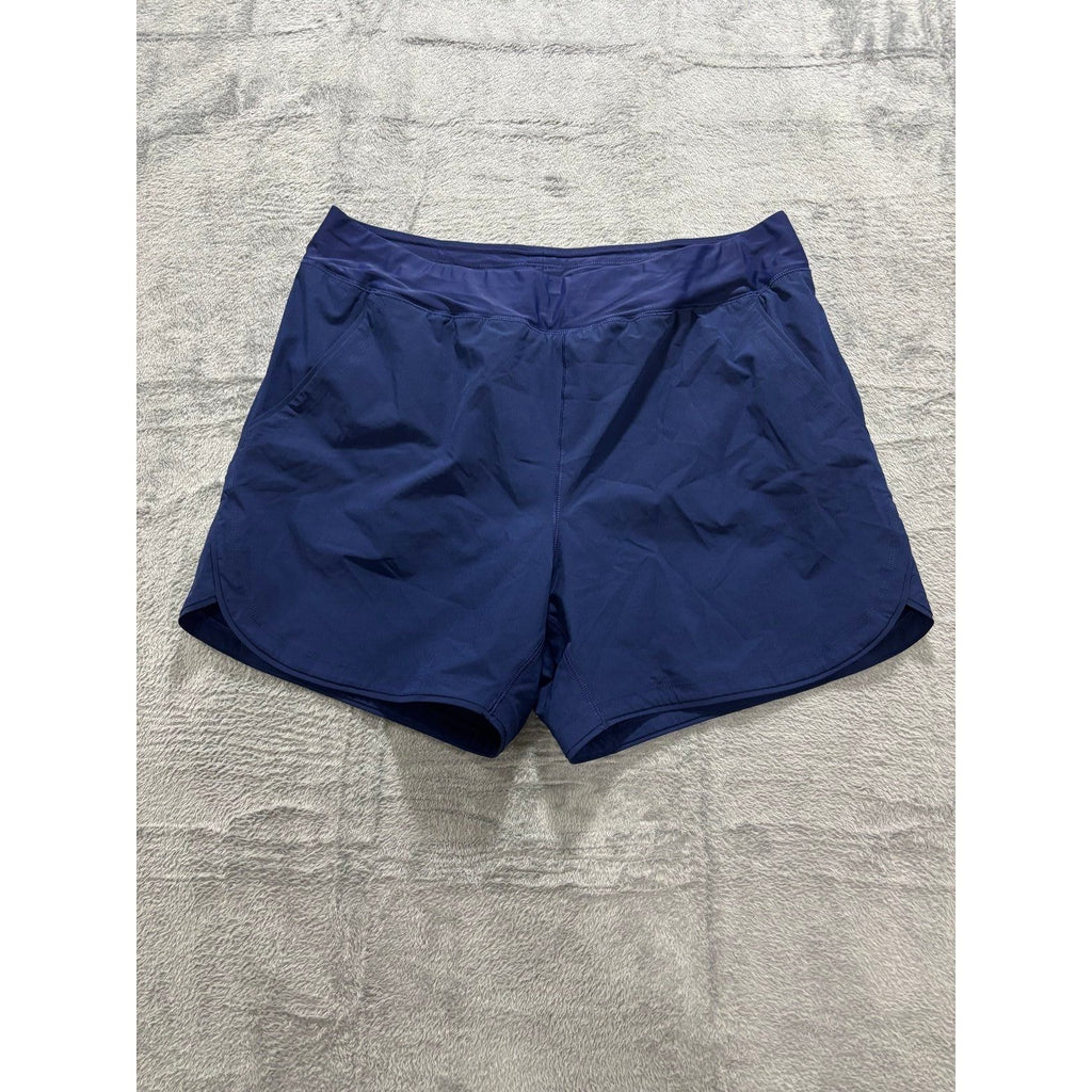 Lands' End Womens XL Navy Blue Athletic Shorts Casual Athleisure Activewear