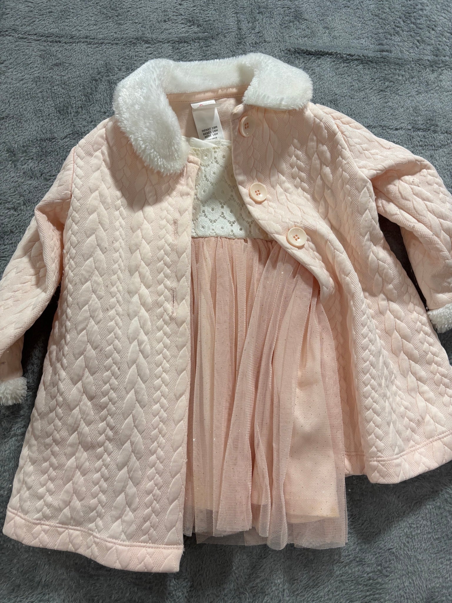 Tommy Bahama 12-18M Girl 5 Pc Holiday Lot Fair Isle Cardigan Coat Tulle Dress PJ