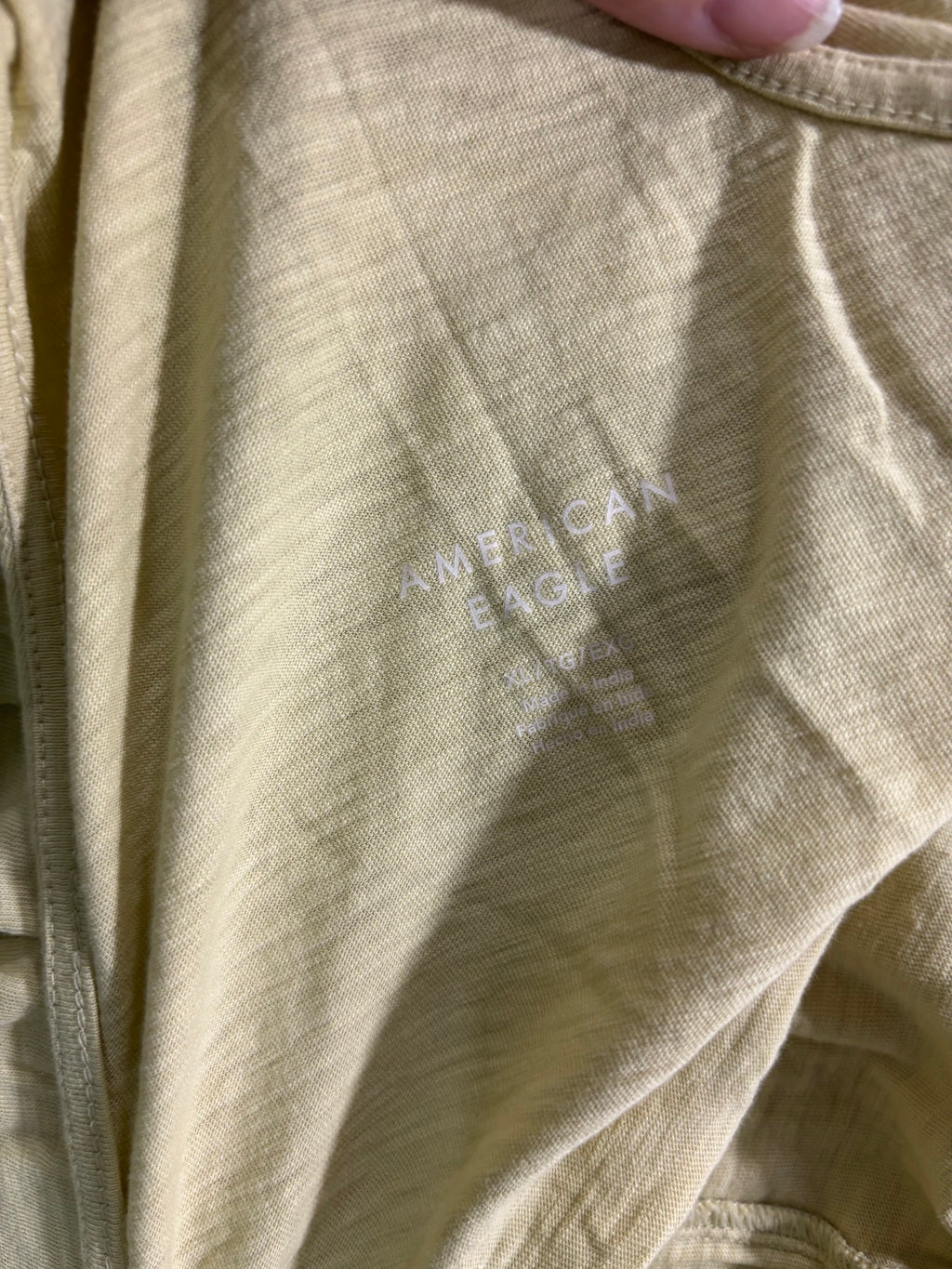 American Eagle Womens XL Sage Green Jumpsuit Tie Shoulder Wide Leg 100% Cotton