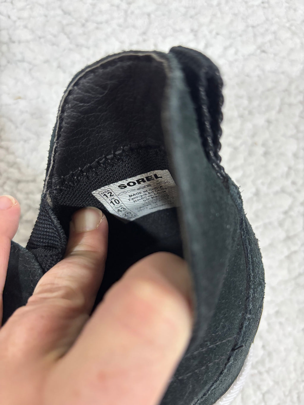 Sorel Evie Womens 12 Black Suede Chelsea Wedge Bootie Slip On Sneaker