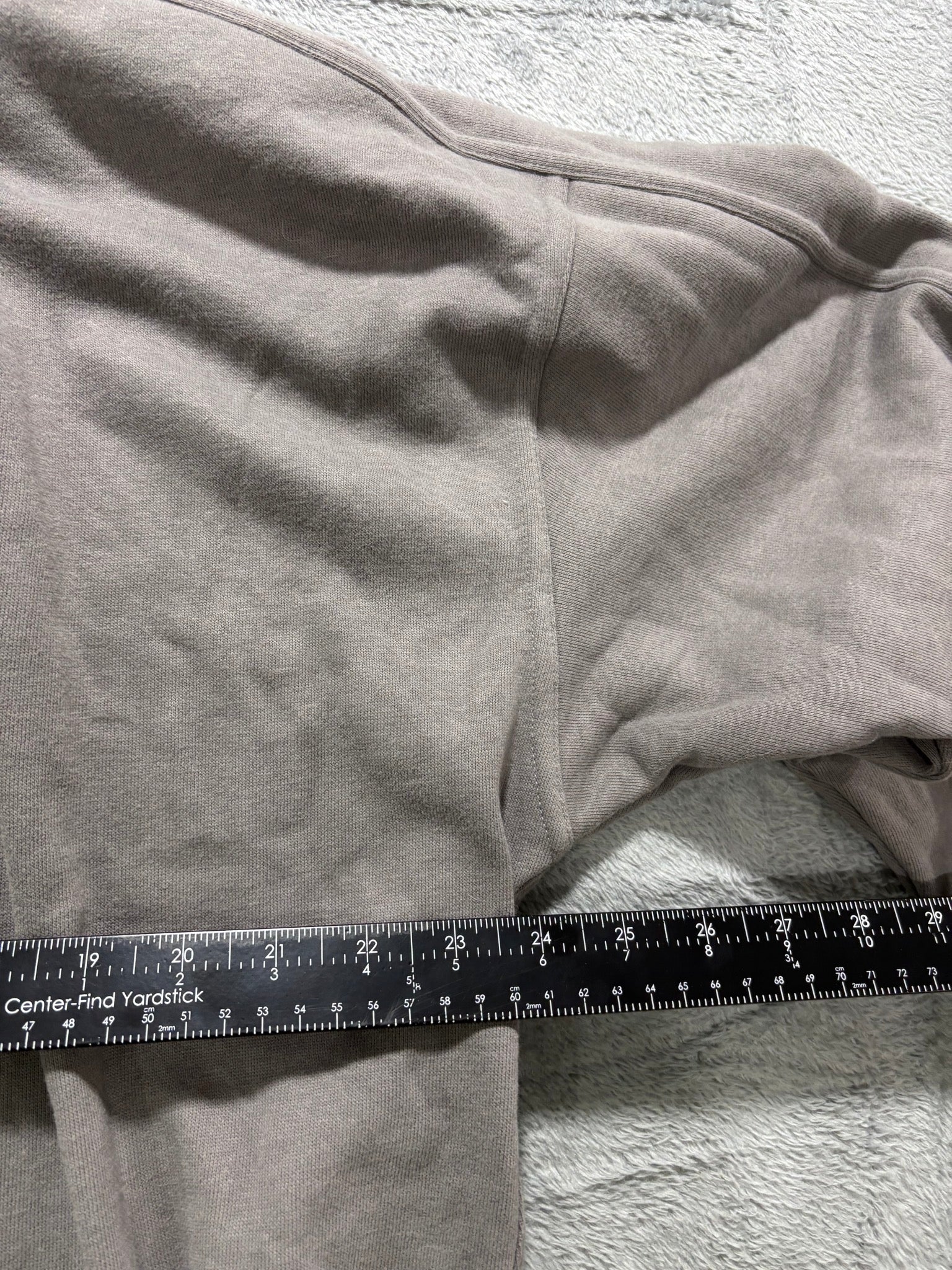 DKNY XXL Taupe Logo Crewneck Sweatshirt Oversized Pullover Side Slit Lounge