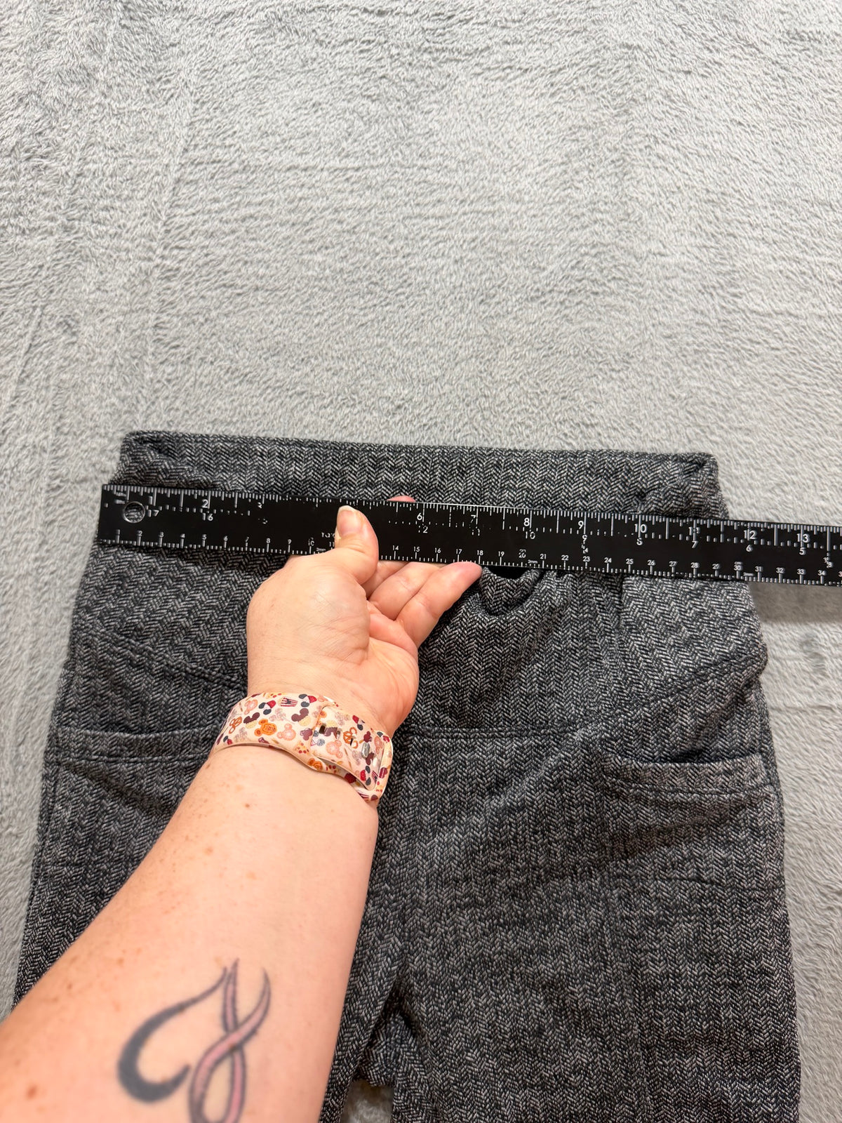 Athleta Size XS Gray Herringbone Textured Leggings Full-Length Athletic