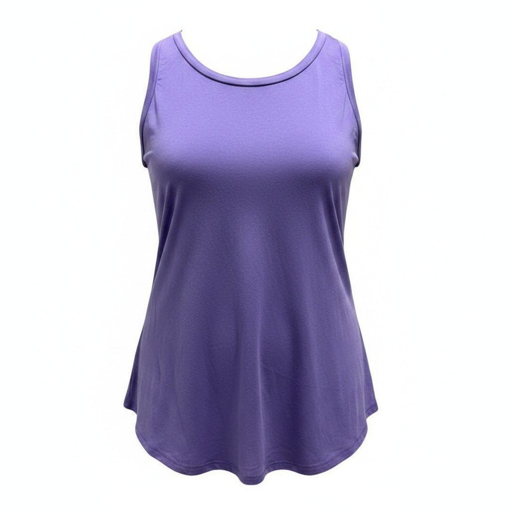 LuLaRoe Purple Sleeveless High Low Tank Tunic Womens L Rayon Blend Boho Casual