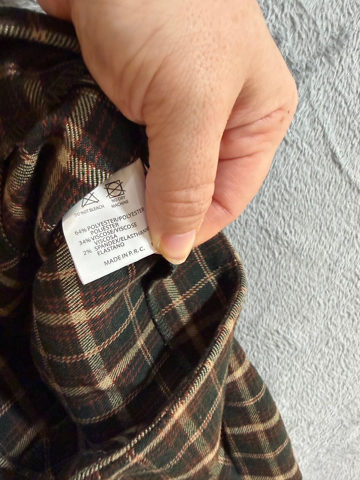 Brandy Melville Green Tartan Plaid Mini Skirt Front Slits One Size