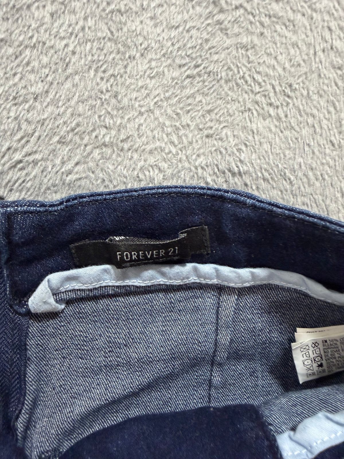 Forever 21 Size 26 Dark Wash Sailor Jeans Gold Buttons High-Waist