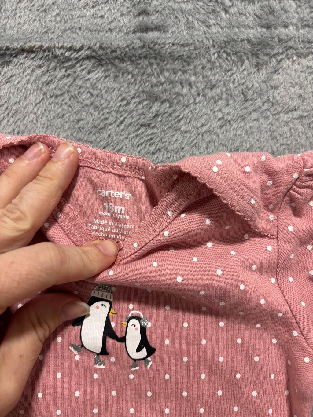 Baby Girl 18M Christmas Lot 5 Pc Old Navy Carter's Cat & Jack Footie Sweatshirt