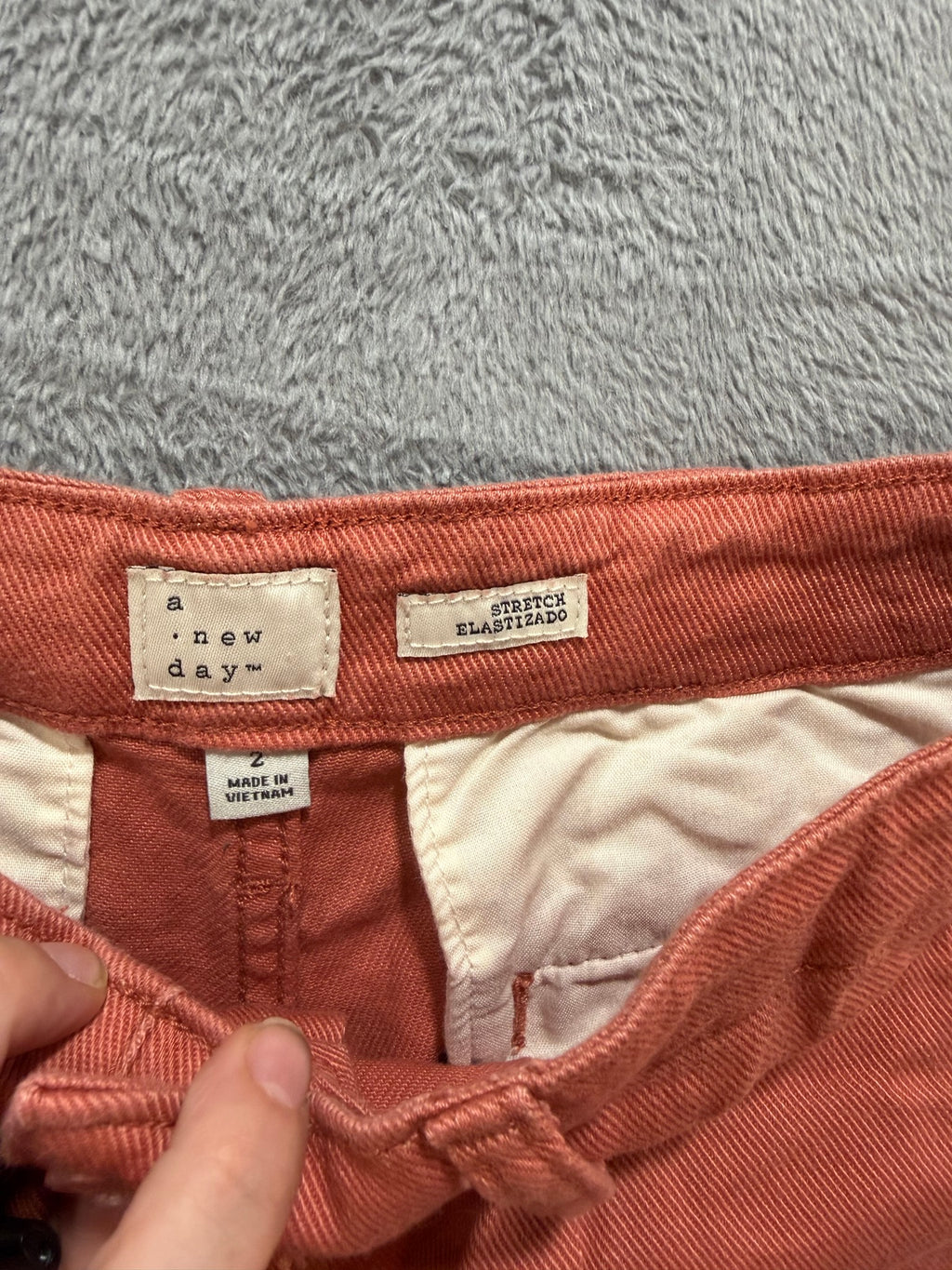 A New Day Size 2 Rust Terracotta Wide-Leg Cropped Pants High-Rise Women's