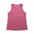 Old Navy L Womens Pink Heather Linen Blend Pocket Tank Top Casual Boho Summer
