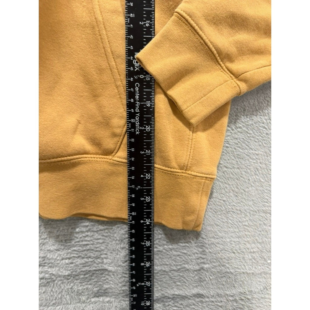 Nike Sportswear Club Fleece Hoodie Mens Small Mustard Yellow Streetwear Casual