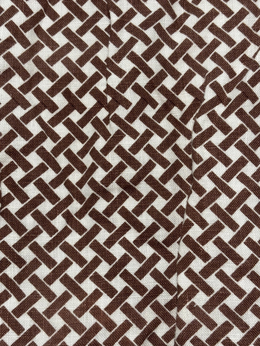 J. McLaughlin Men's Brown Cream Geometric Shirt L, photo 5 of 9