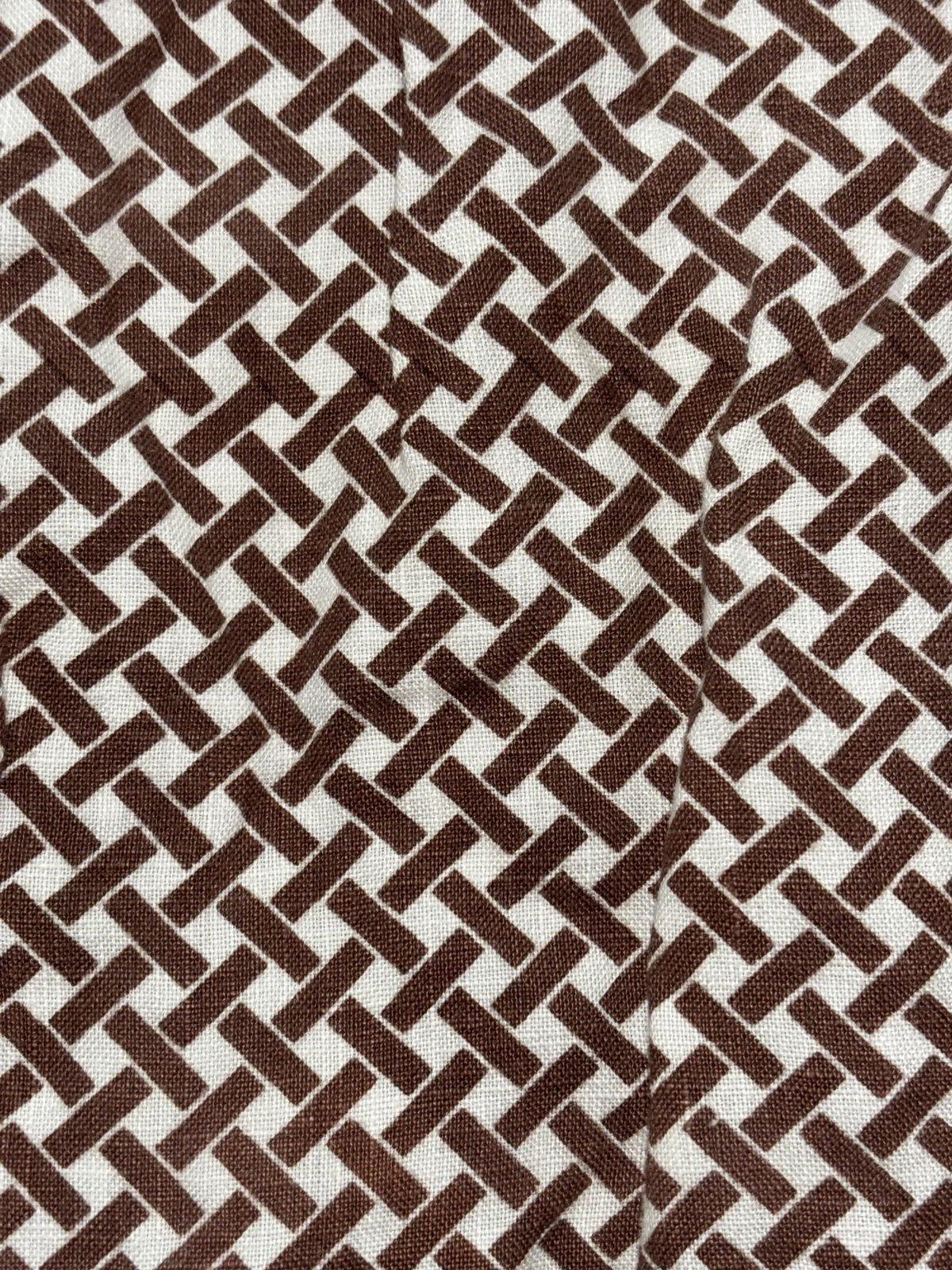 J. McLaughlin Men's Brown Cream Geometric Shirt L, photo 5 of 9