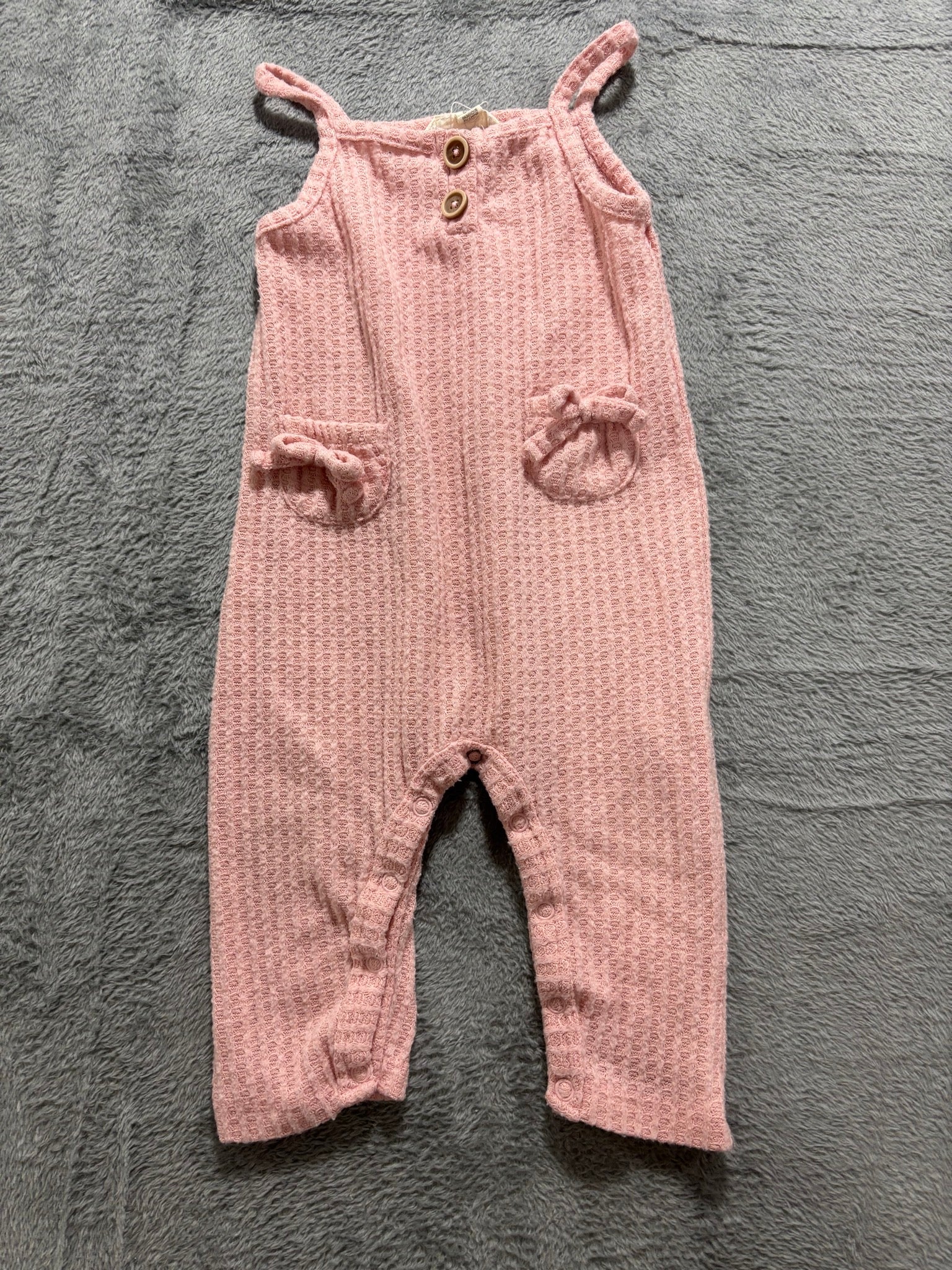 Disney Baby 6-9M Girl 5 Pc Lot Minnie Mickey Bodysuits Waffle Romper Shorts Pink