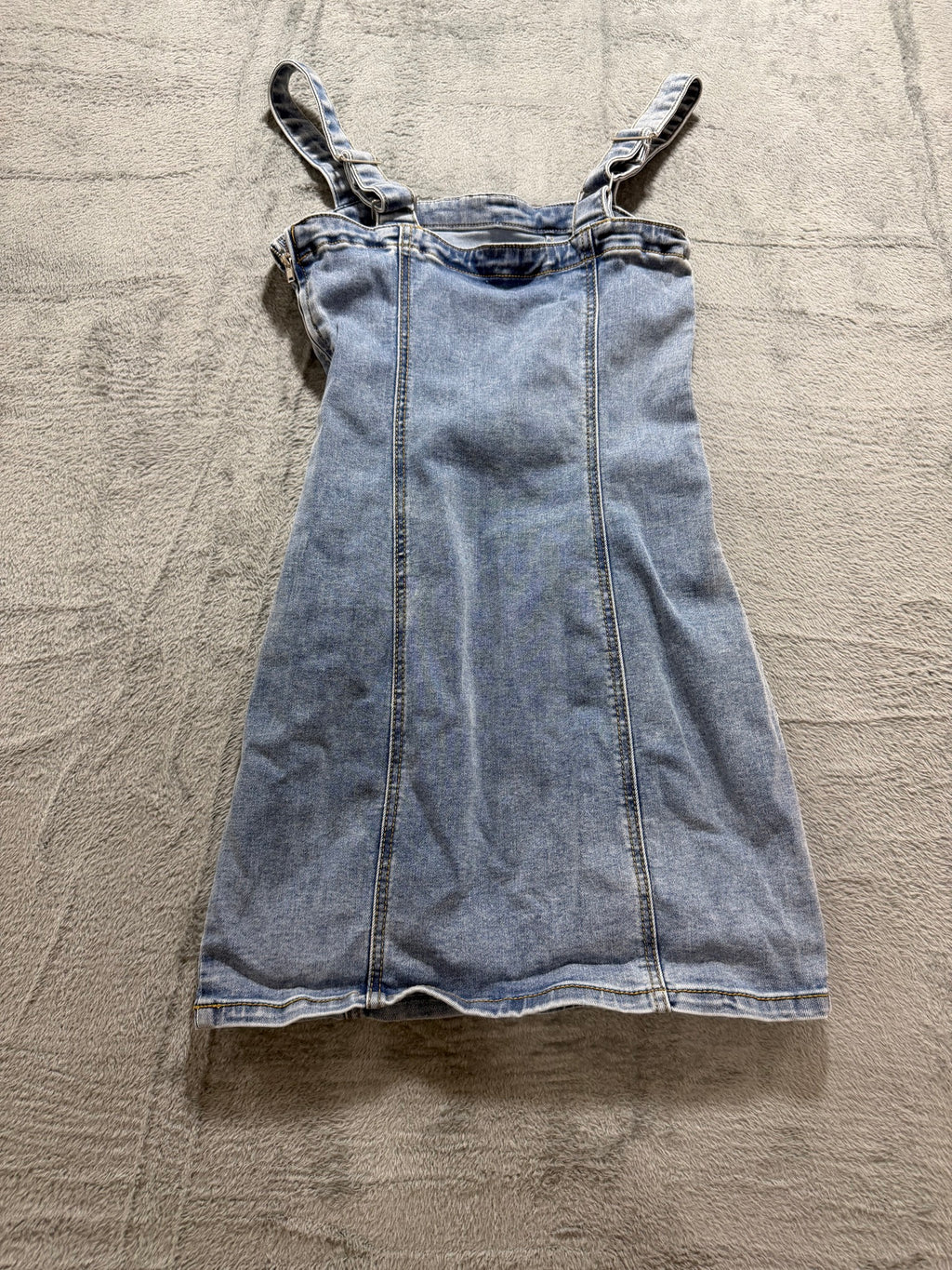 Forever 21 Size S Light Wash Denim Corset Mini Dress Sweetheart Bustier