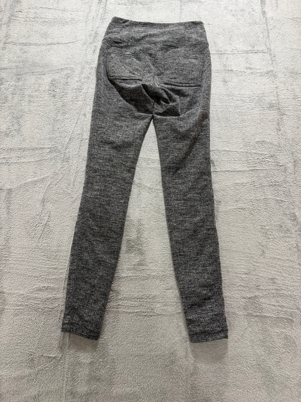 Athleta Size XS Gray Herringbone Textured Leggings Full-Length Athletic