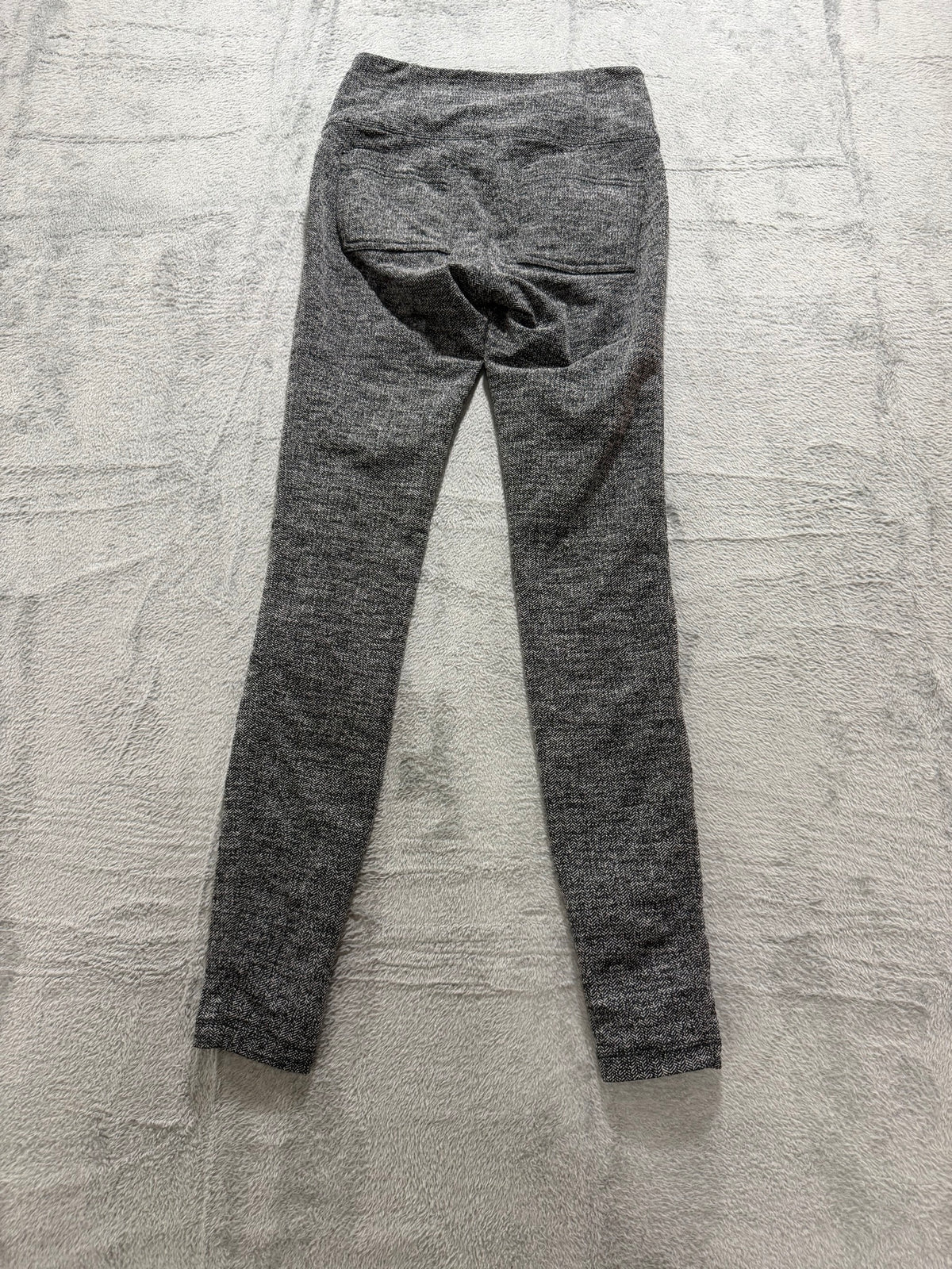Athleta Size XS Gray Herringbone Textured Leggings Full-Length Athletic
