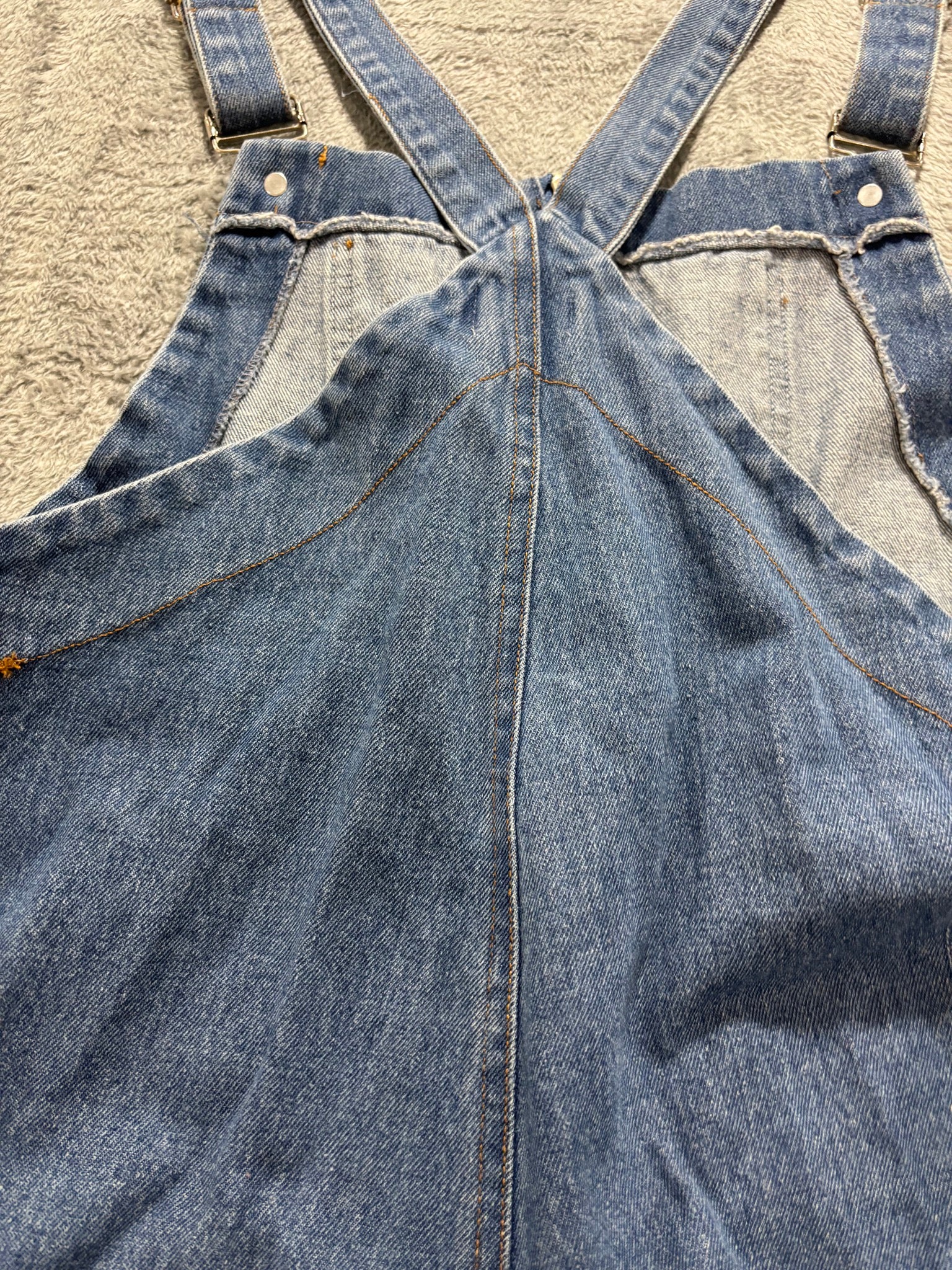 My Girl Size 10 Blue Denim Overall Shorts Shortall Romper Zip-Front Playsuit