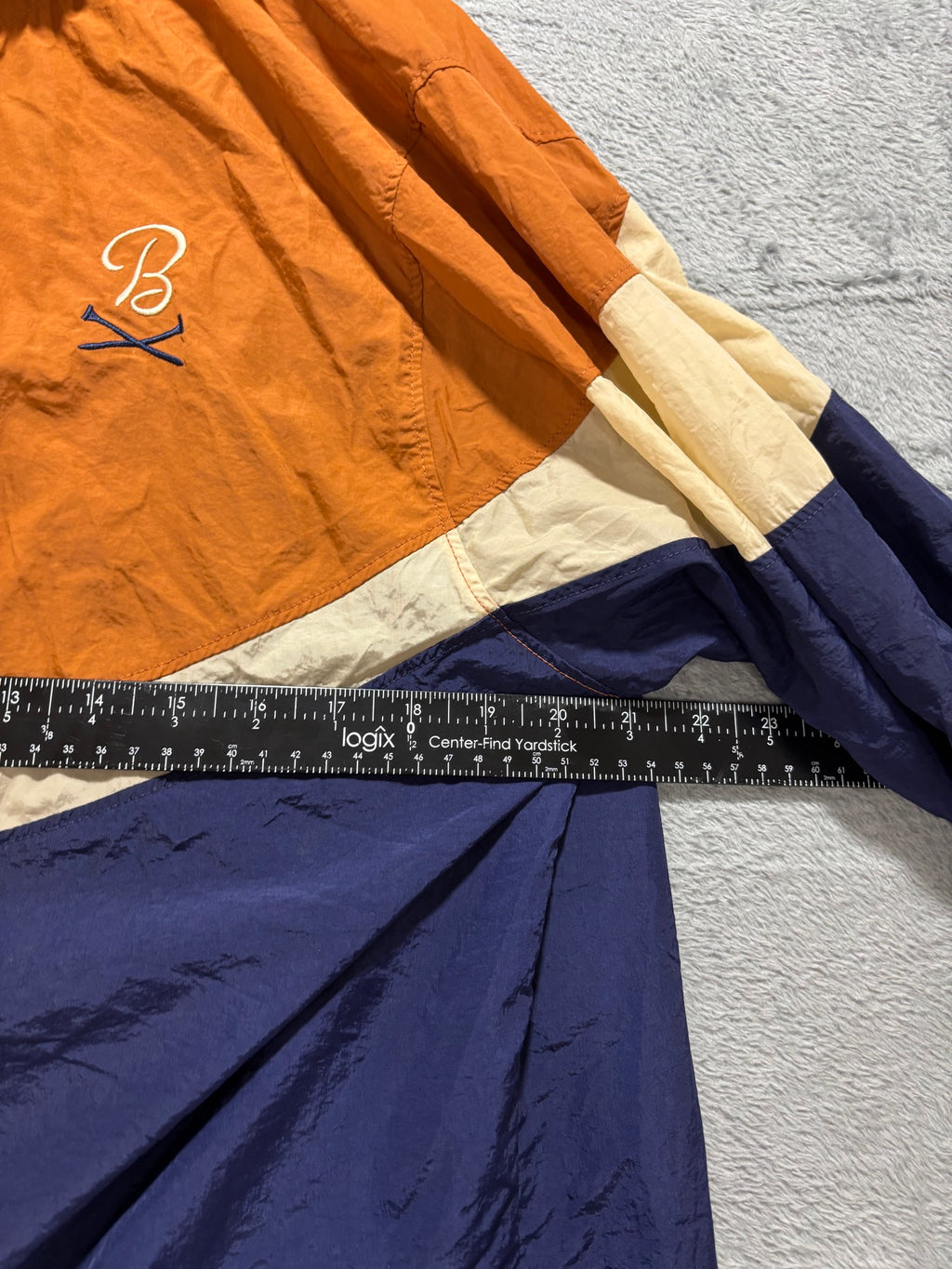 Barstool Sports Large Orange Colorblock Nylon Windbreaker Full-Zip Jacket