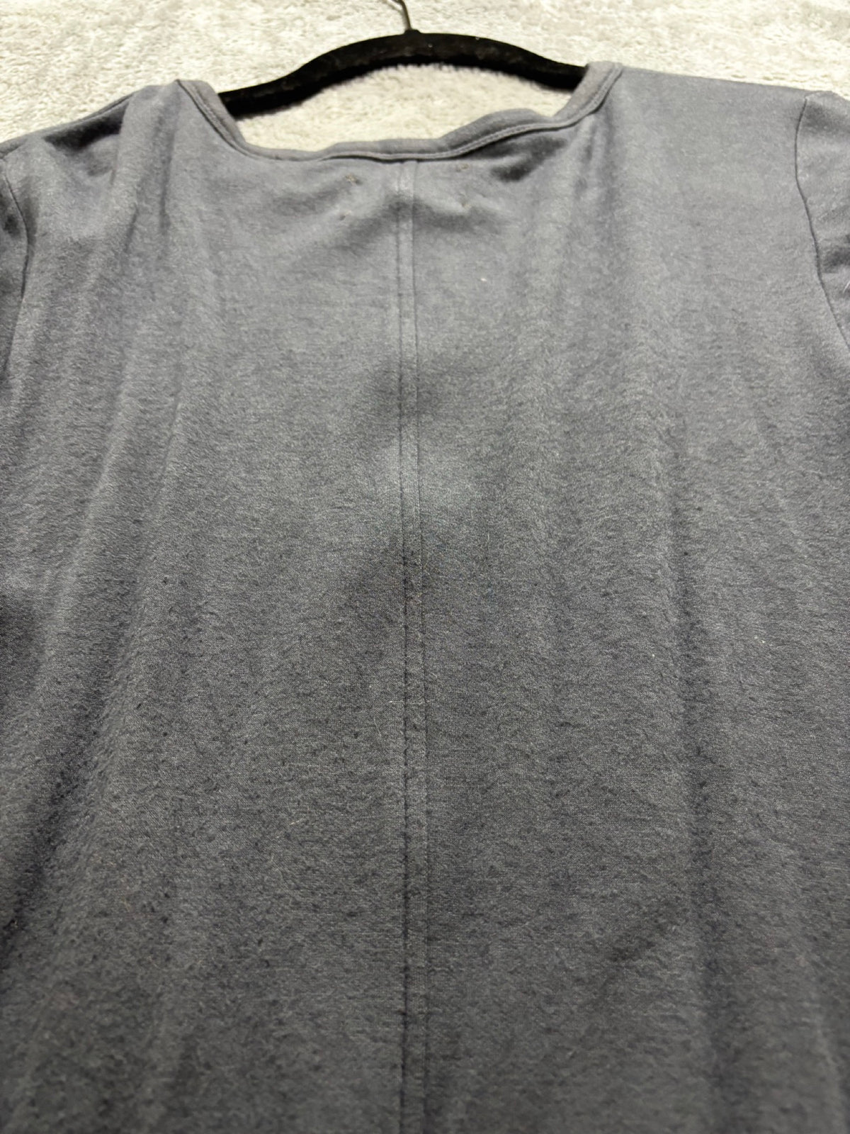 Lou & Grey XS Dark Gray Short Sleeve T-Shirt Dress Womens Minimalist Casual Cozy