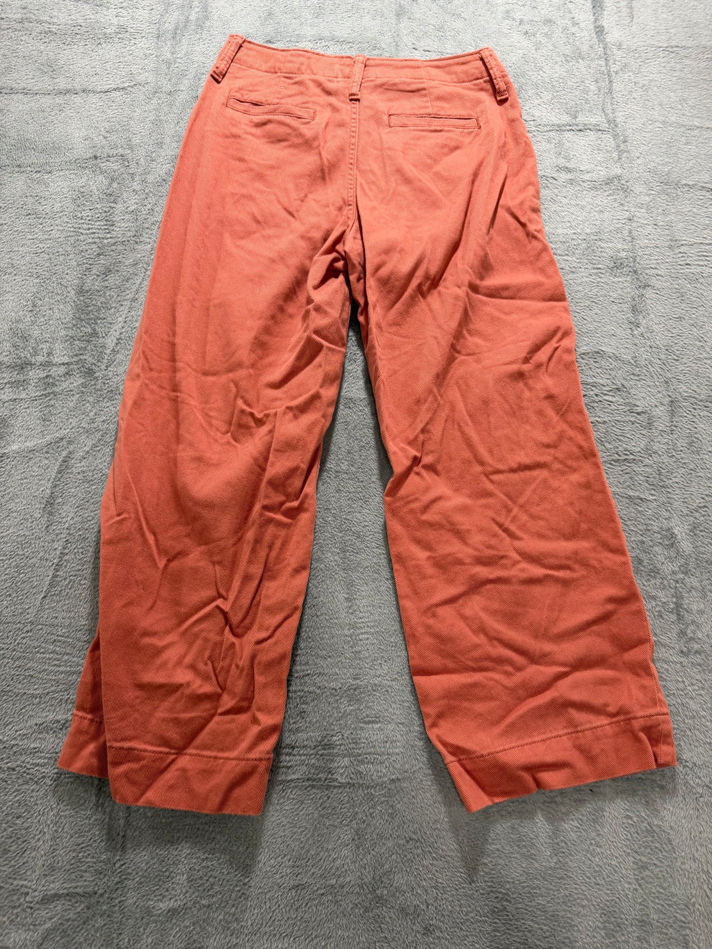 A New Day Size 2 Rust Terracotta Wide-Leg Cropped Pants High-Rise Women's