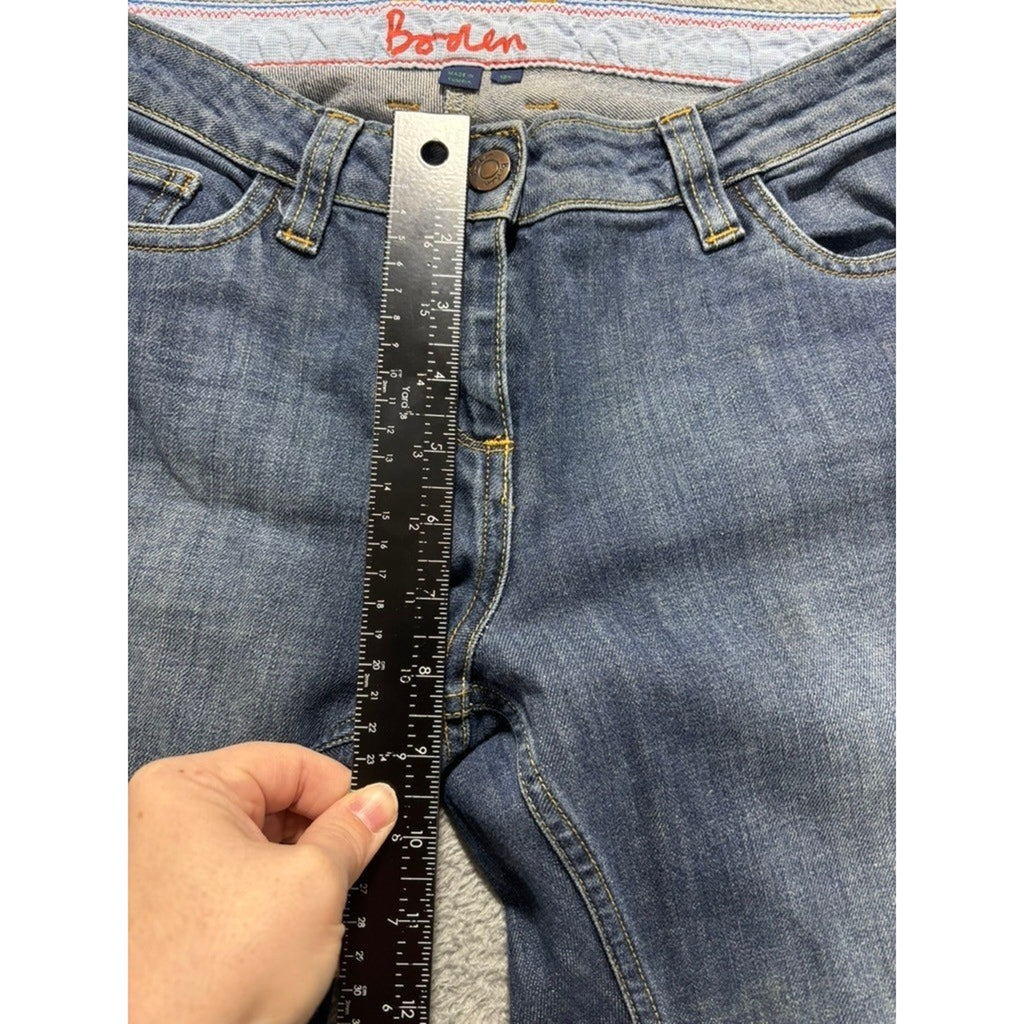 Boden Jeans Womens 12L Blue Straight Leg Mid Rise Stretch Denim Classic