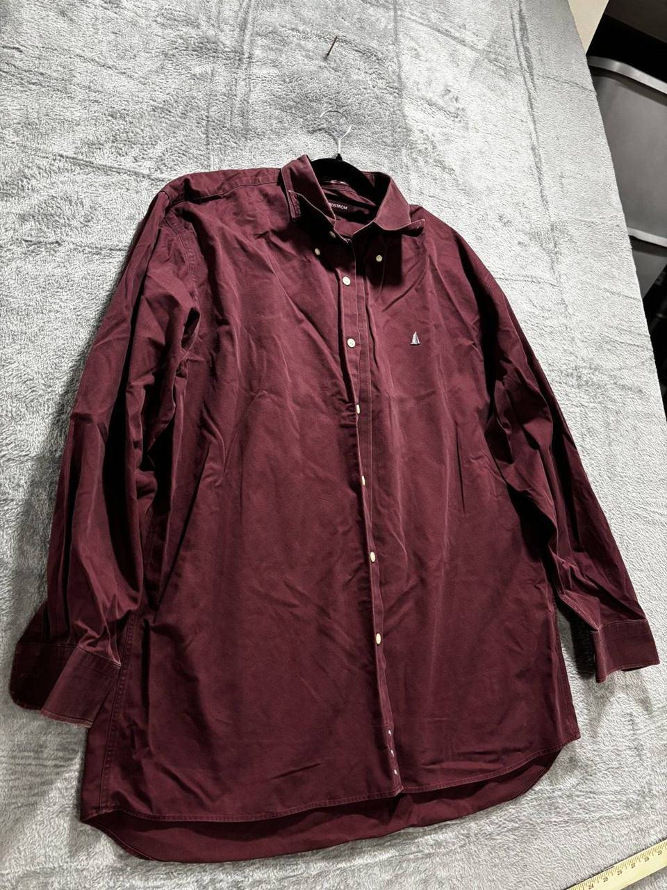 Nordstrom Men's Burgundy Dress Shirt Size L, photo 3 of 8