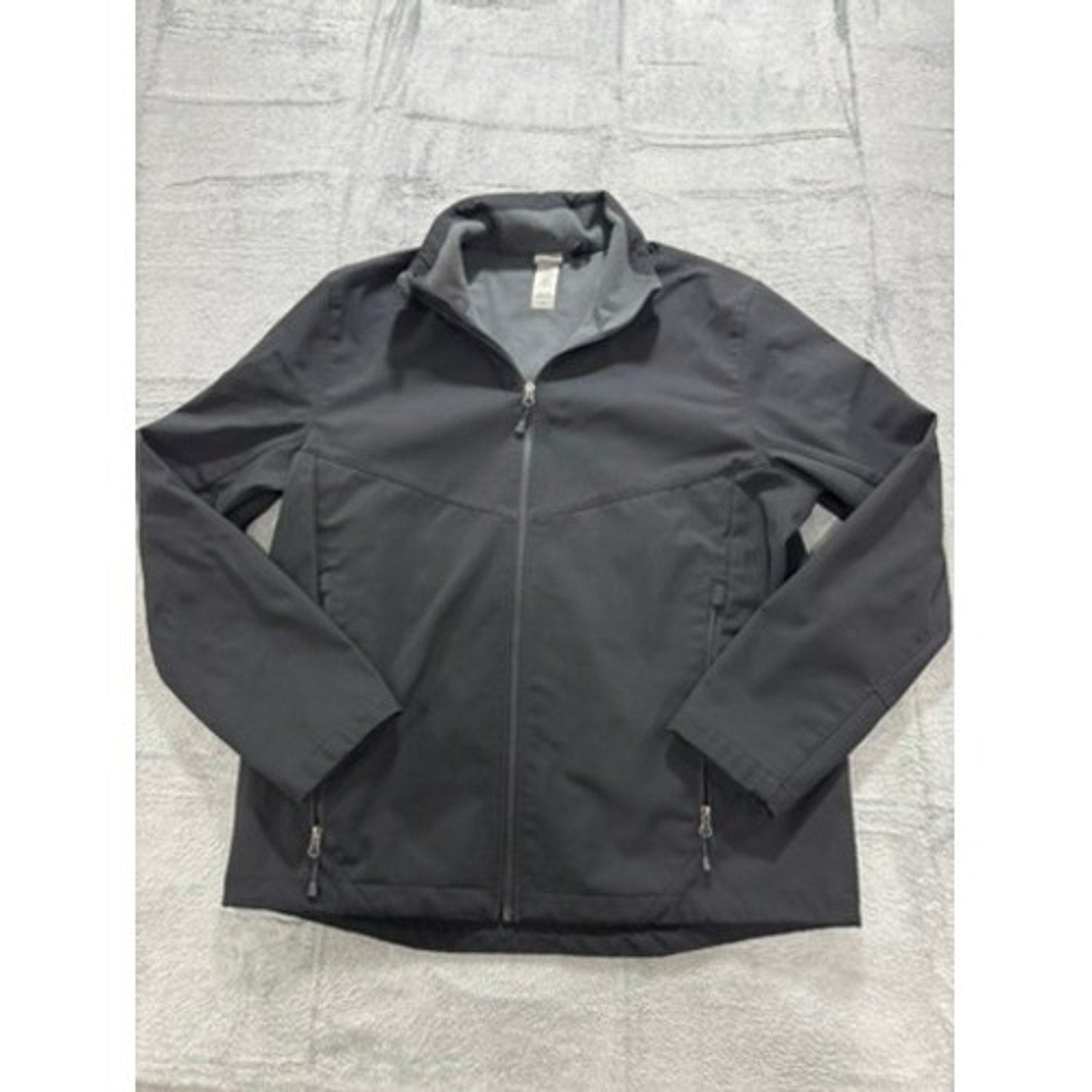 Columbia Softshell Jacket Womens Large Gray Full Zip Lightweight Outdoor