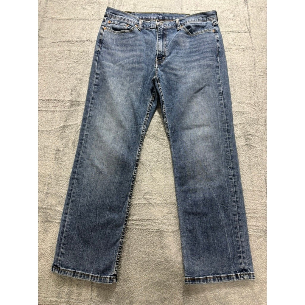 Levis 514 Jeans Men 38x30 Straight Medium Wash Denim Classic Casual Faded