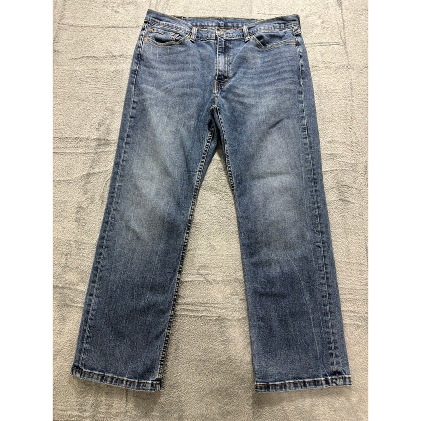 Levis 514 Jeans Men 38x30 Straight Medium Wash Denim Classic Casual Faded