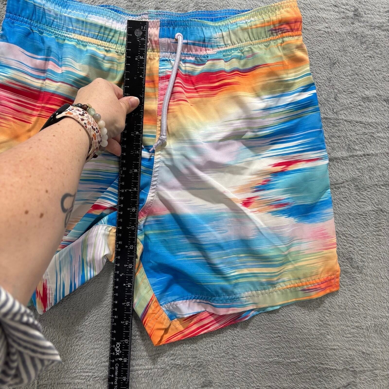 George M Multicolor Swim Trunks Mens Festival Casual Beach Shorts