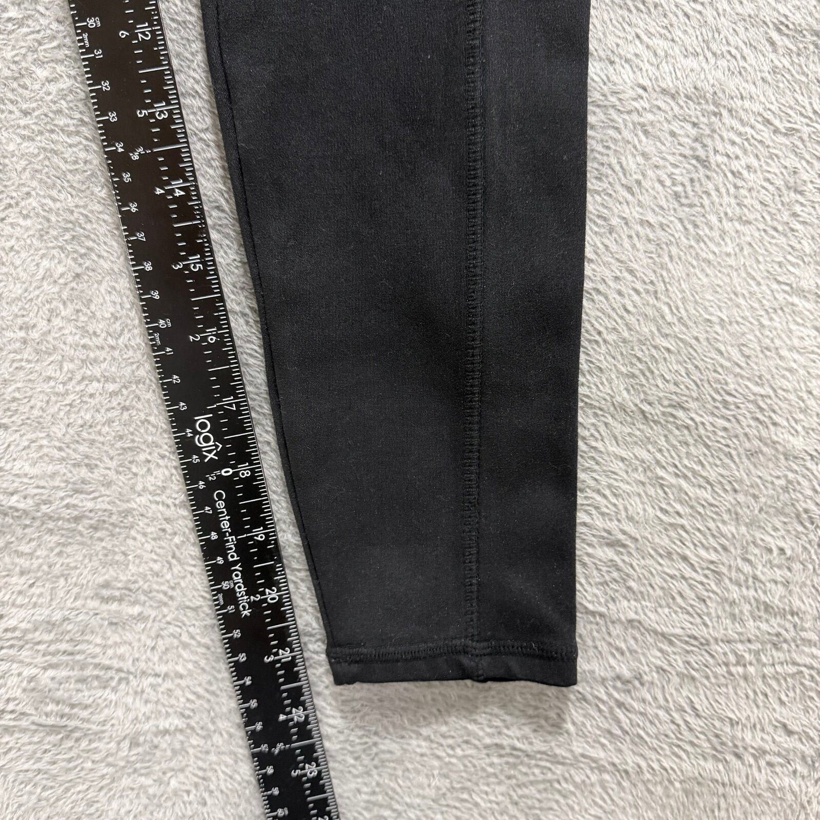 Danskin Womens M Black Leggings High Rise Pockets Athleisure Casual