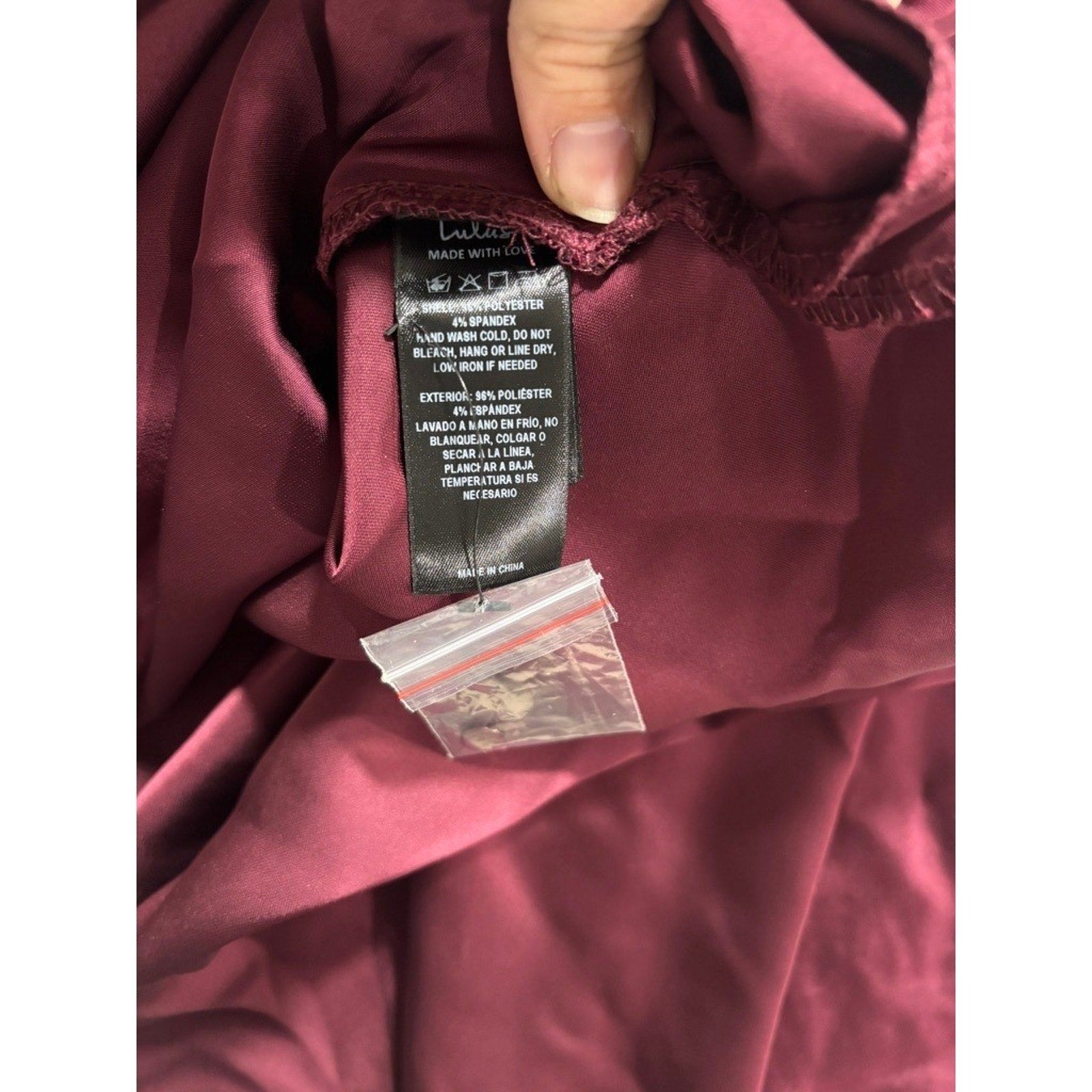 Lulus Burgundy Satin High Neck Draped Maxi Dress Size XL Sleeveless Side Slit