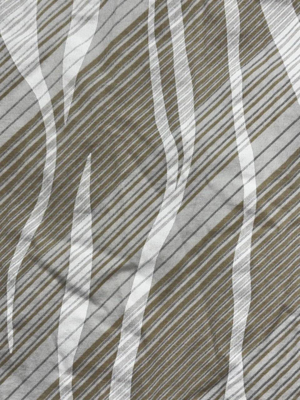 Toku Men's Tan White Print Dress Shirt Size L, photo 5 of 9