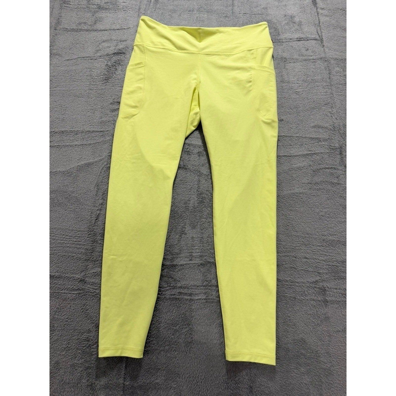 Old Navy Active Powersoft Go-Dry High Rise Leggings XL Neon Yellow Workout