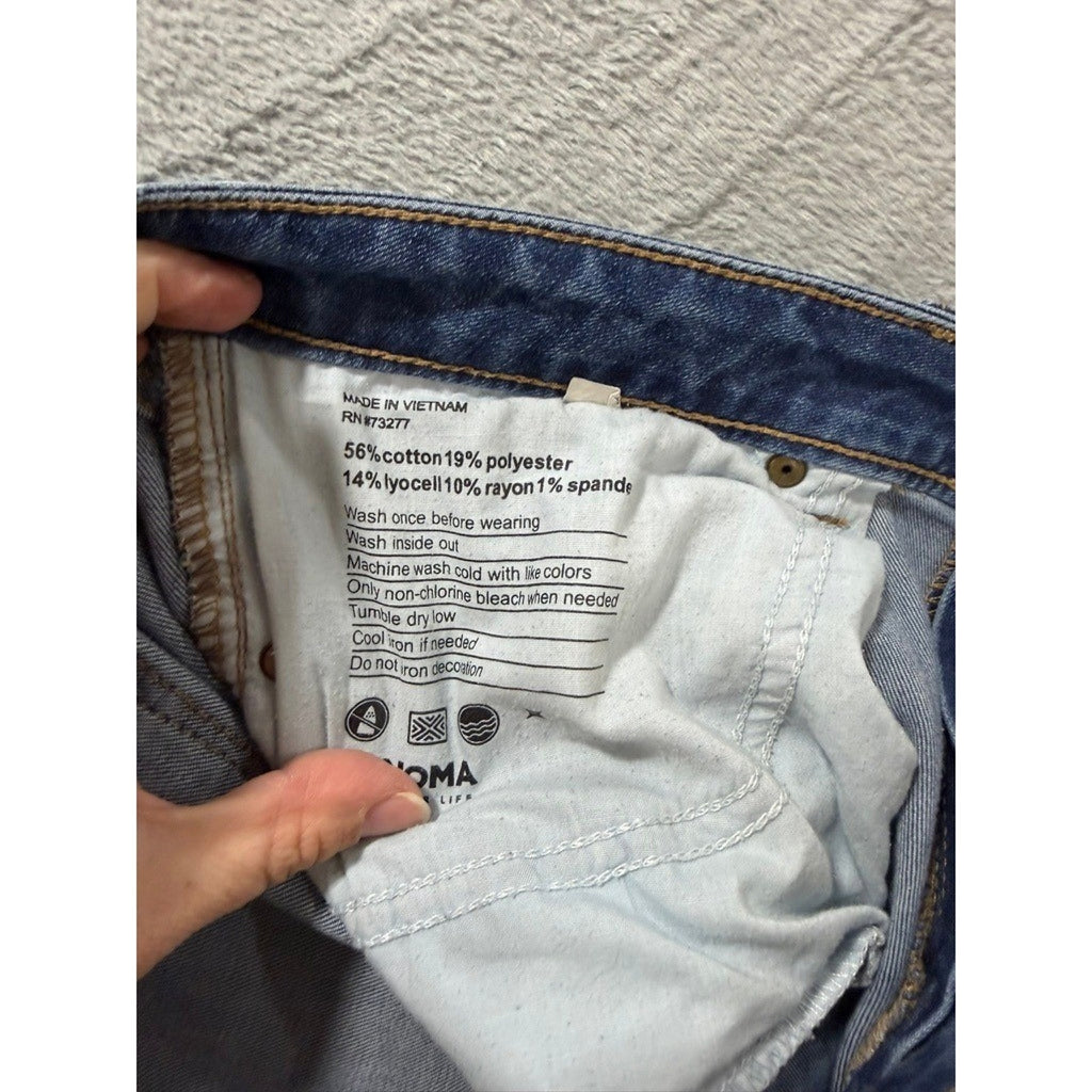 Sonoma Goods For Life Womens Medium Wash Skinny Jeans Size 14 Mid Rise Stretch