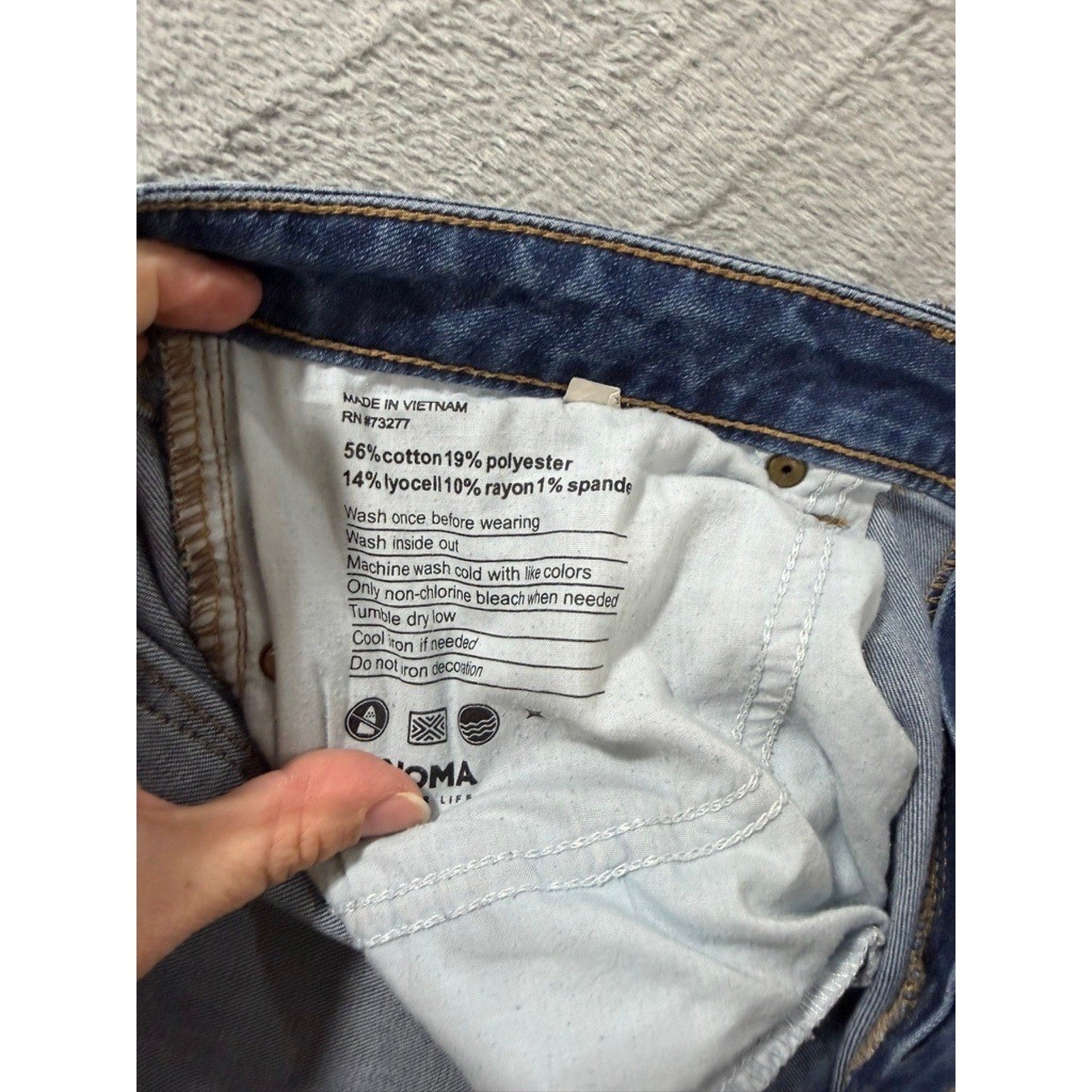 Sonoma Goods For Life Womens Medium Wash Skinny Jeans Size 14 Mid Rise Stretch