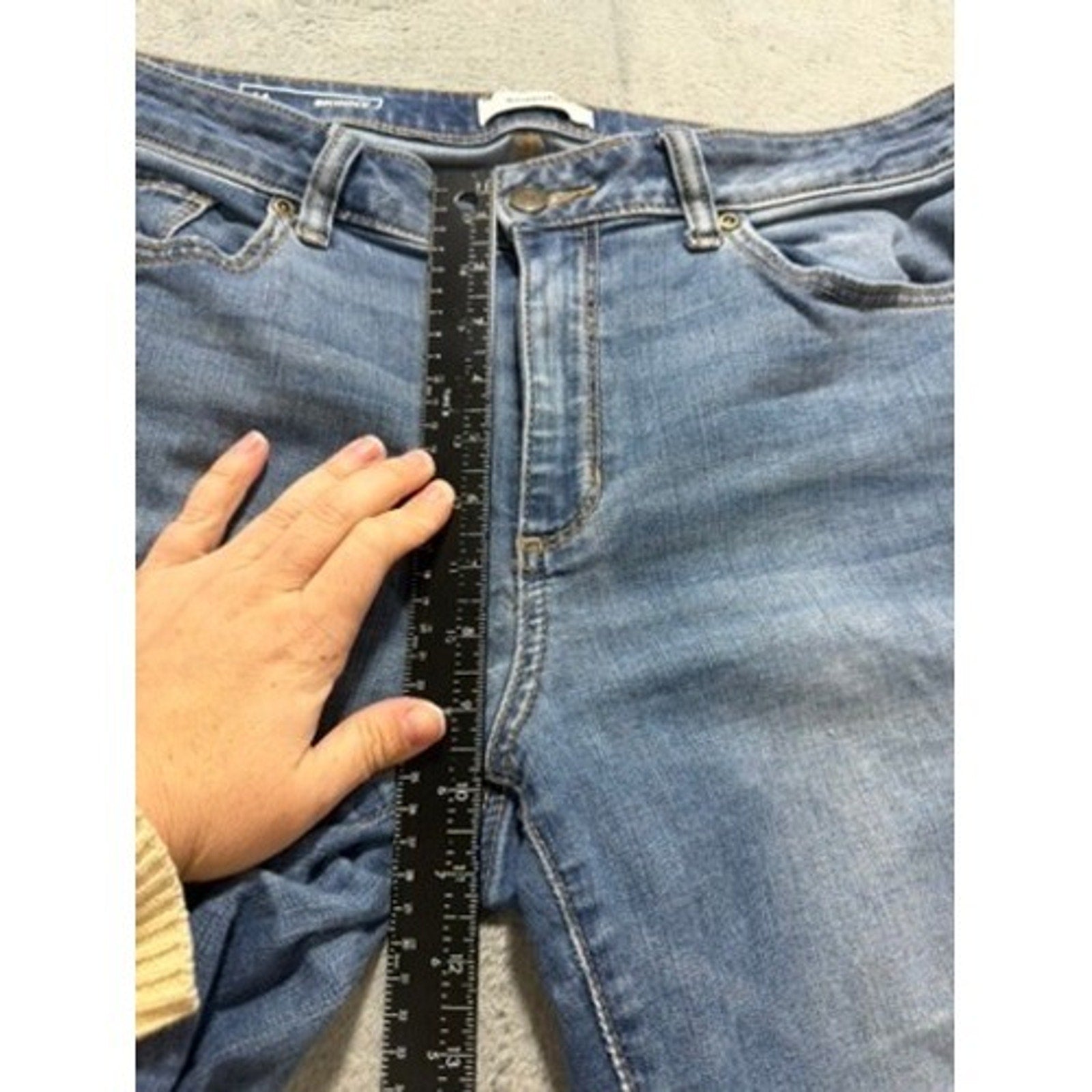 Sonoma Goods For Life Womens Medium Wash Skinny Jeans Size 14 Mid Rise Stretch