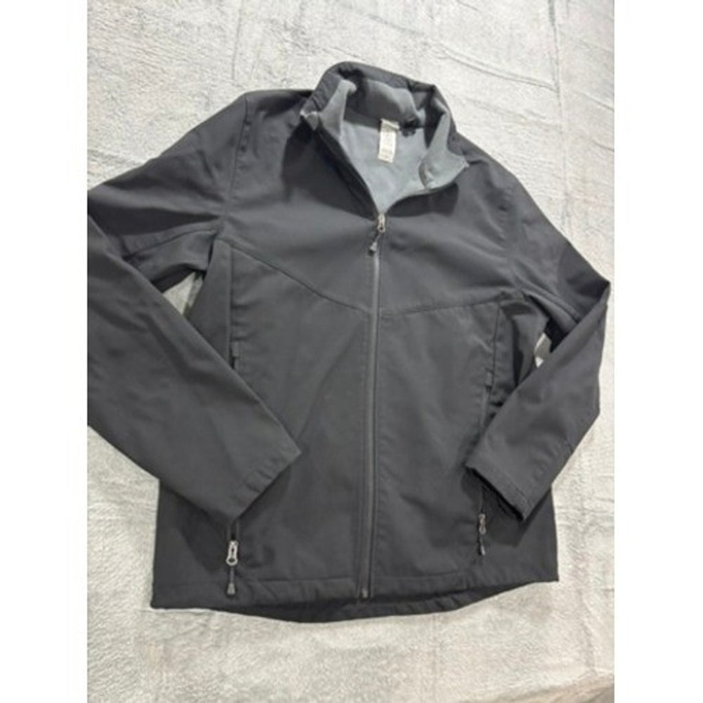 Columbia Softshell Jacket Womens Large Gray Full Zip Lightweight Outdoor