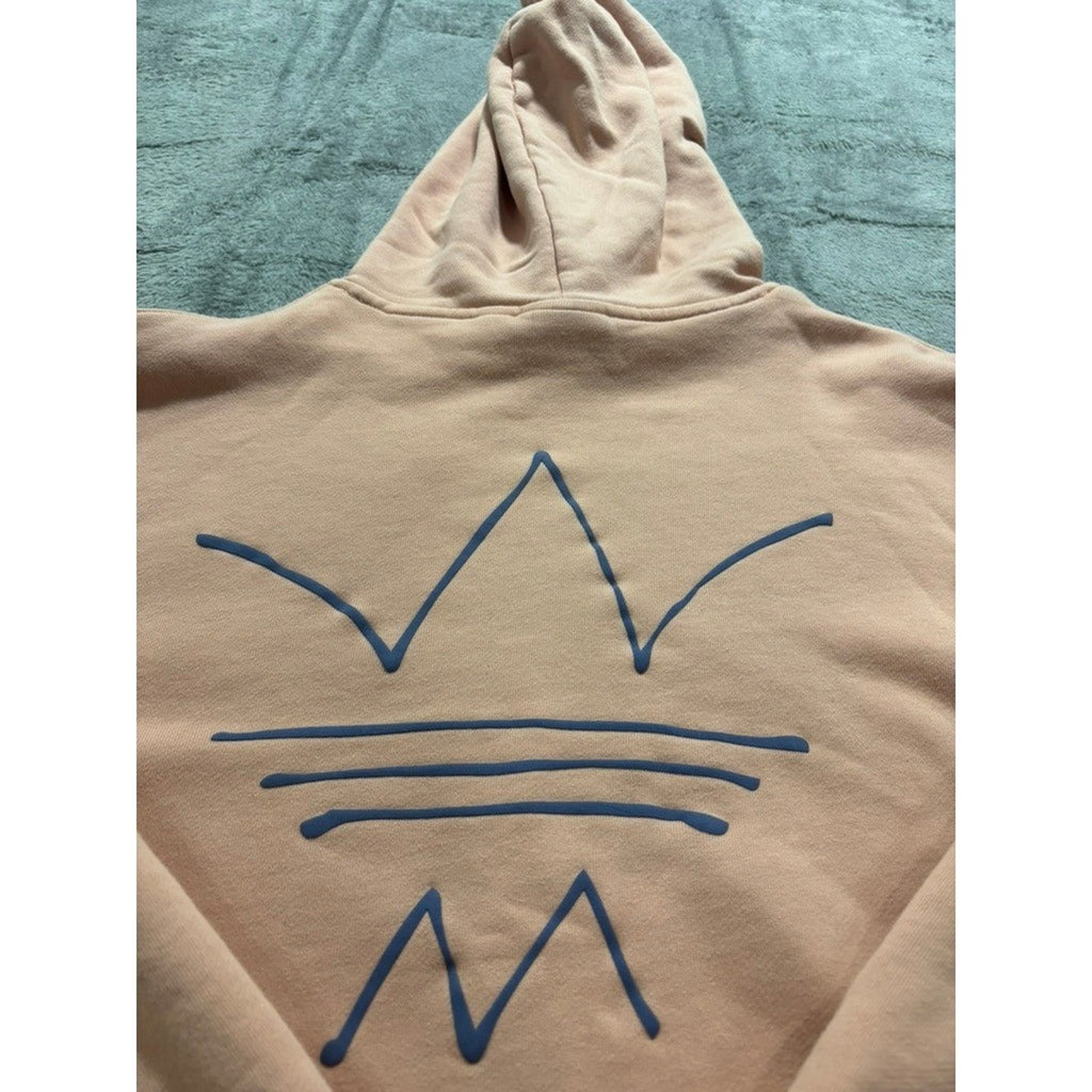 Adidas Womens S Pink Pullover Hoodie Athleisure Casual Cozy Trefoil Logo Sporty