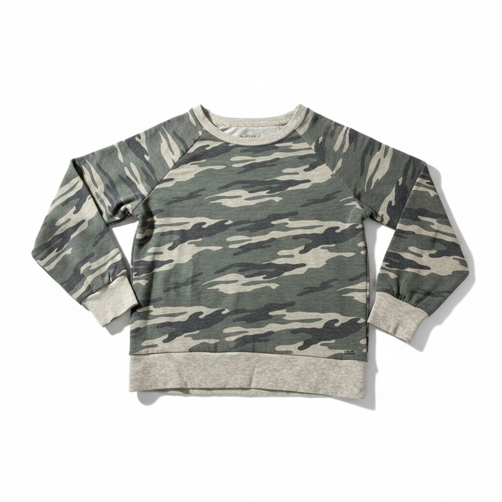 Marc New York Performance Womens M Green Camo Sweatshirt Casual Athleisure