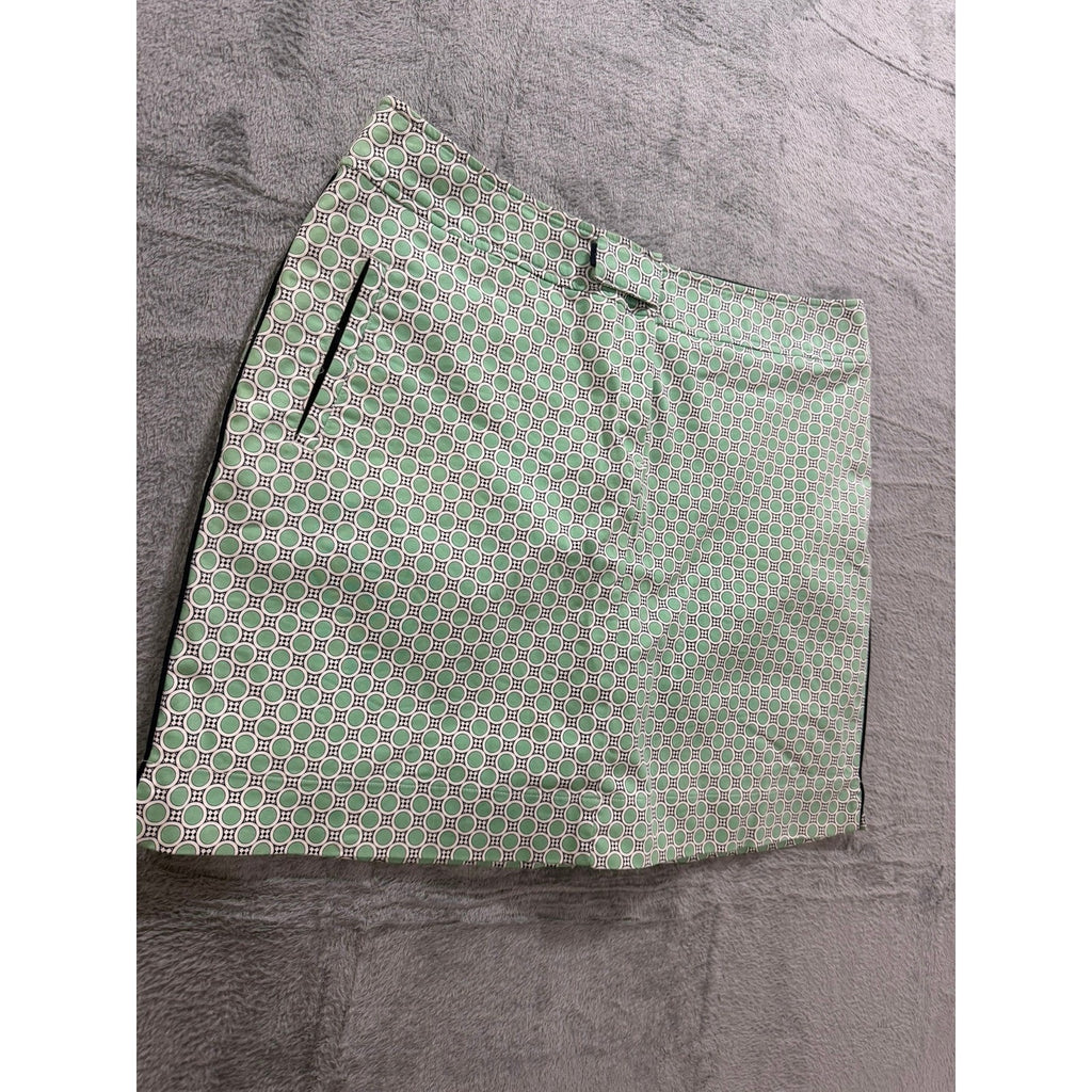 Bette & Court Womens Green Geometric Print Golf Skort Size 12 Active Mini Skirt