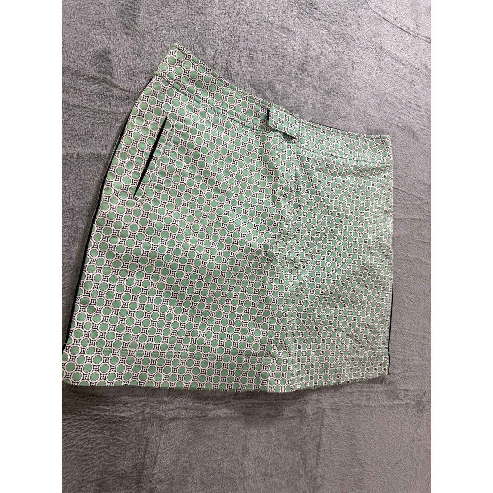 Bette & Court Womens Green Geometric Print Golf Skort Size 12 Active Mini Skirt