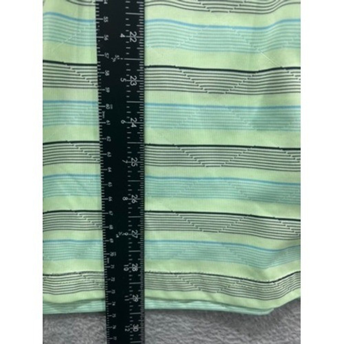 Cleveland Classics Golf Polo Shirt Mens XXLT Green Striped Performance Stretch
