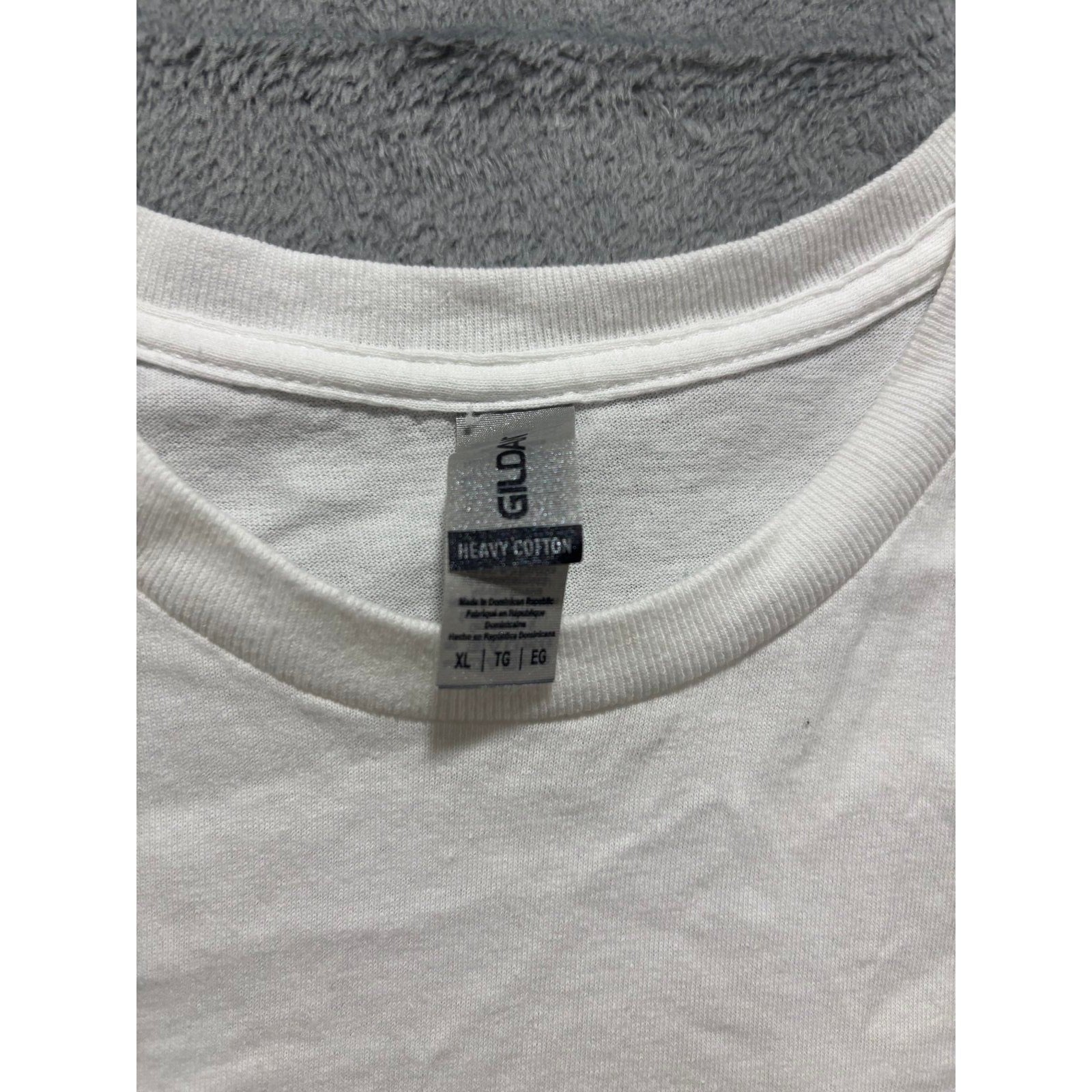 Gildan XL White All In Bear Graphic T-Shirt Womens Casual Vintage