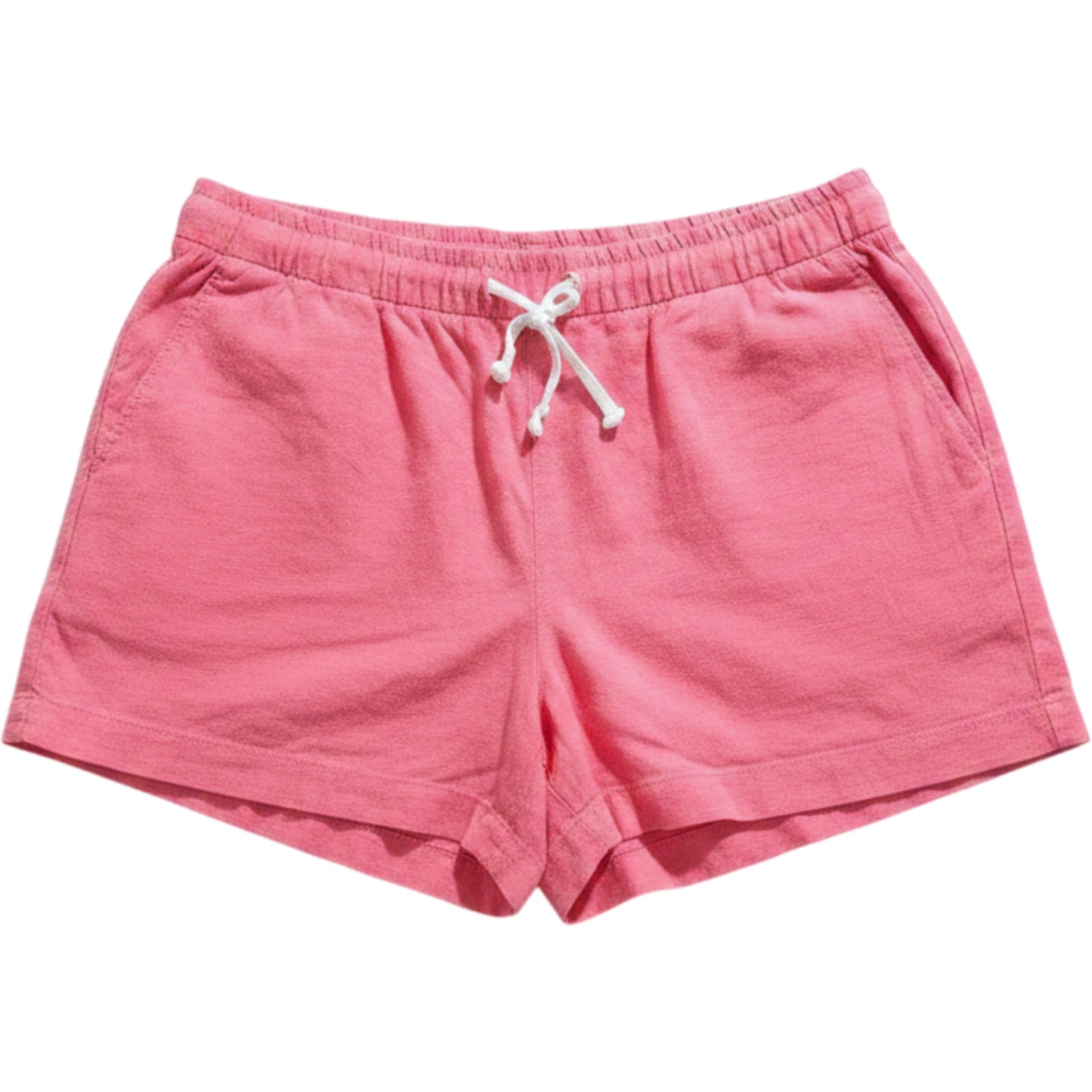 GAP Womens XL Pink Linen Blend Pull On Drawstring Shorts Elastic Waist Casual