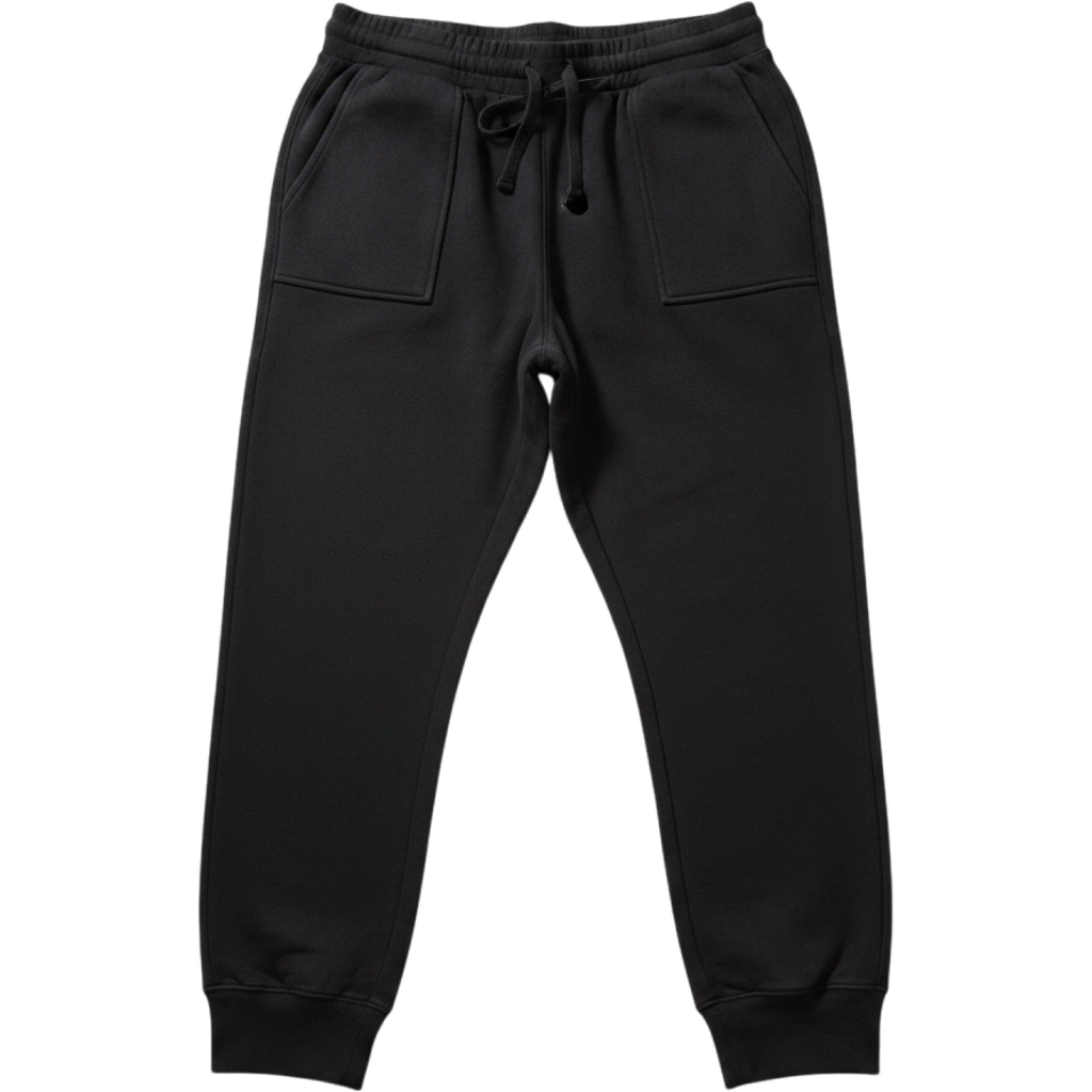 Gap Mens XL Black Fleece Lined Jogger Sweatpants Drawstring Patch Pockets