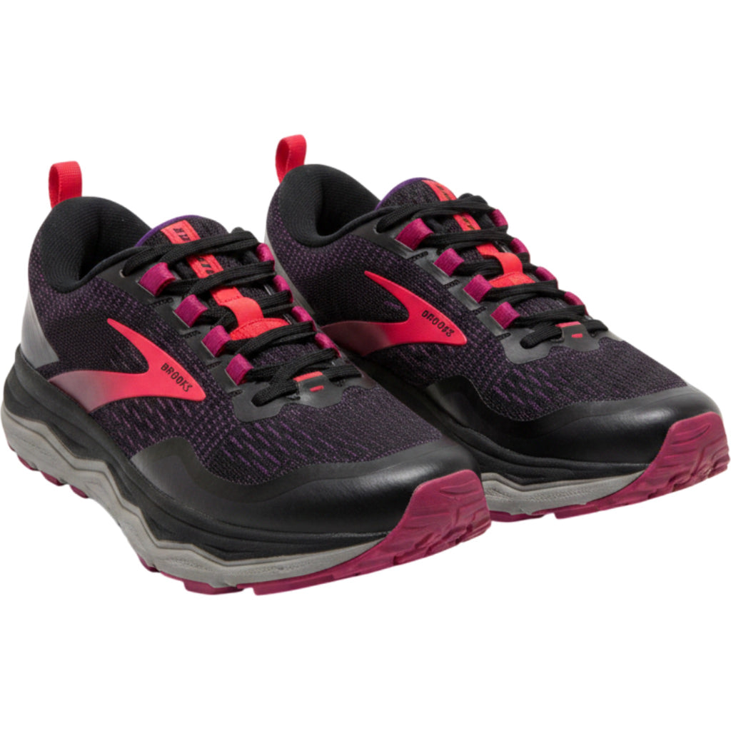 Brooks Caldera 5 Womens Trail Running Shoes Black Purple Pink Size 9.5