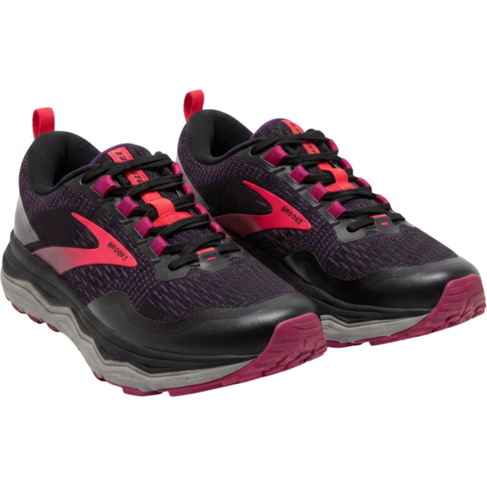 Brooks Caldera 5 Womens Trail Running Shoes Black Purple Pink Size 9.5